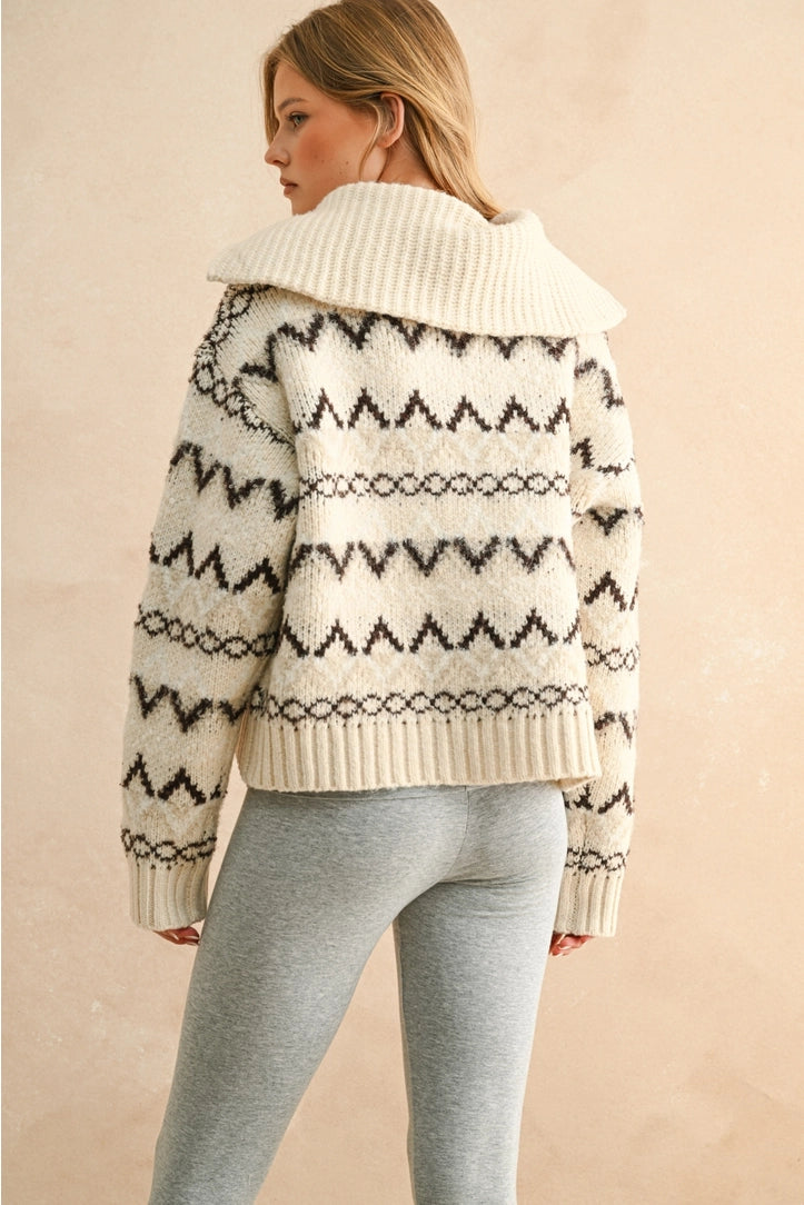 BAYLOR ZIP PULLOVER SWEATER