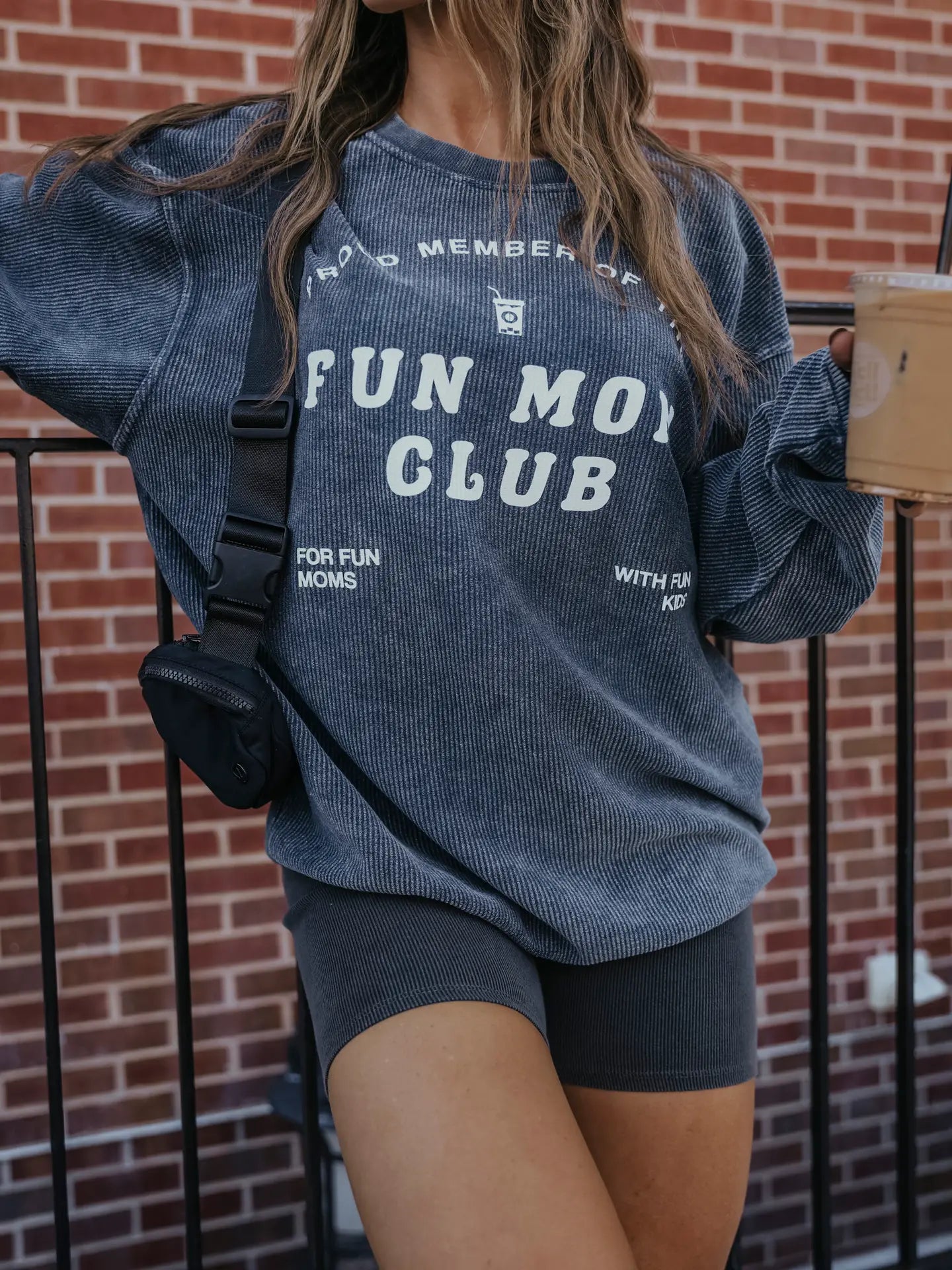 'FUN MOM CLUB' CORDED CREW