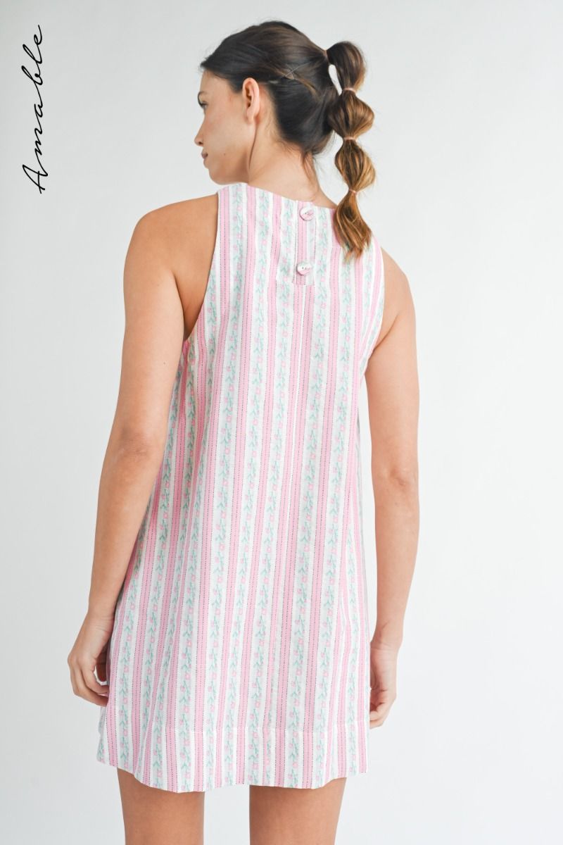 CANDY HEARTS MINI DRESS - PINK