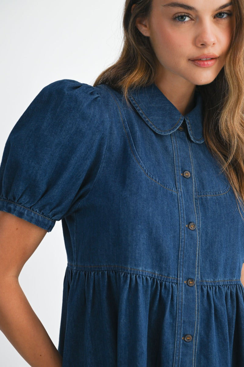 AVERY DENIM MINI DRESS