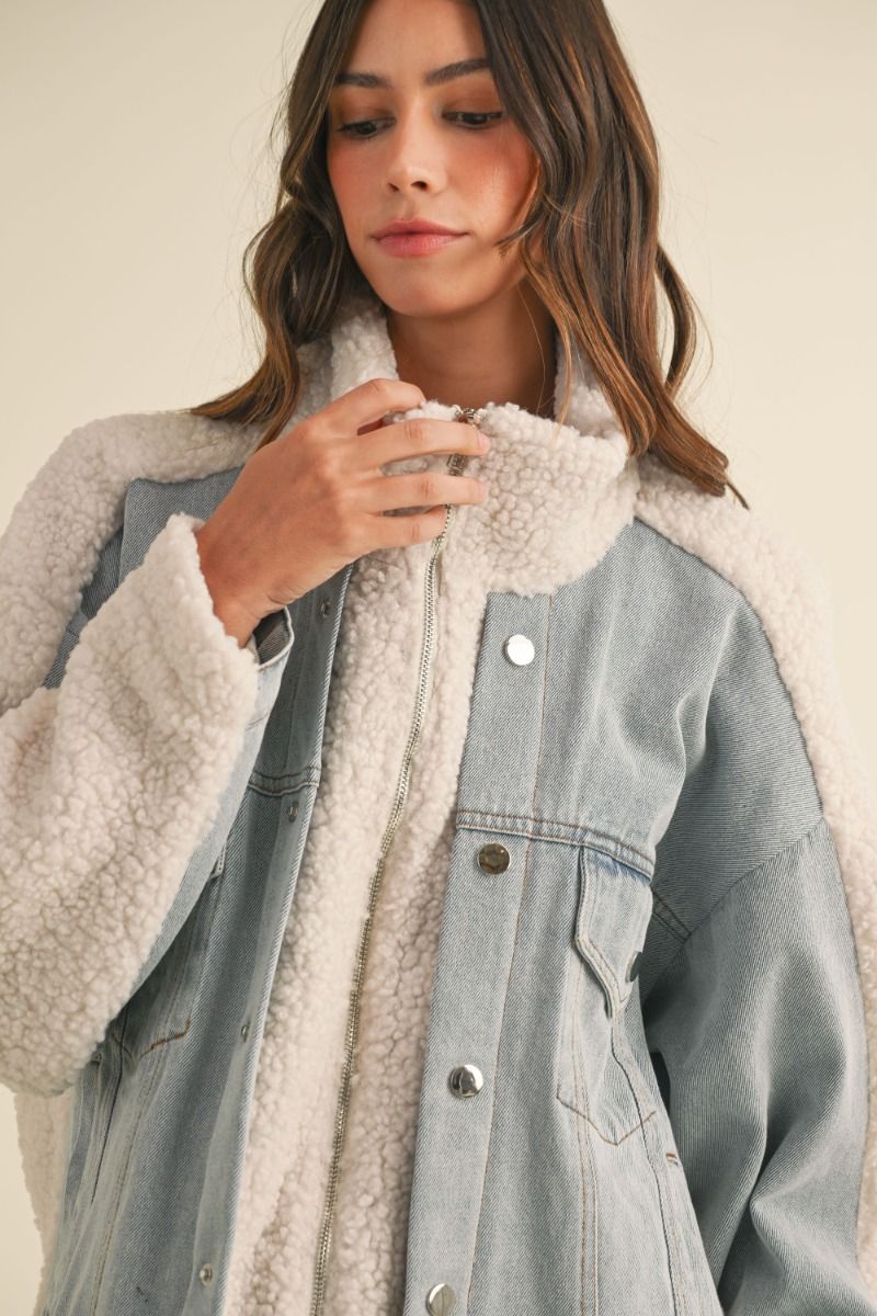 SNOWBANK DENIM SHERPA JACKET