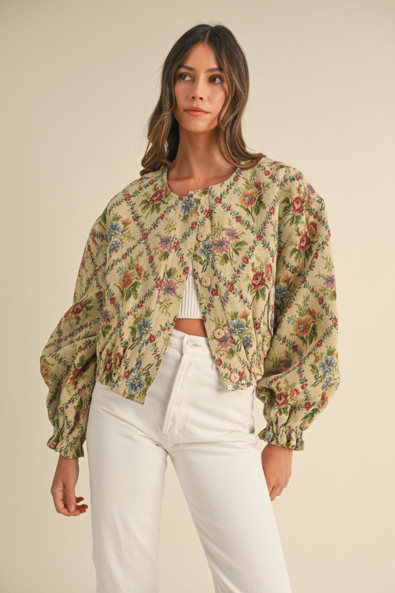 ALICE FLORAL BOMBER JACKET