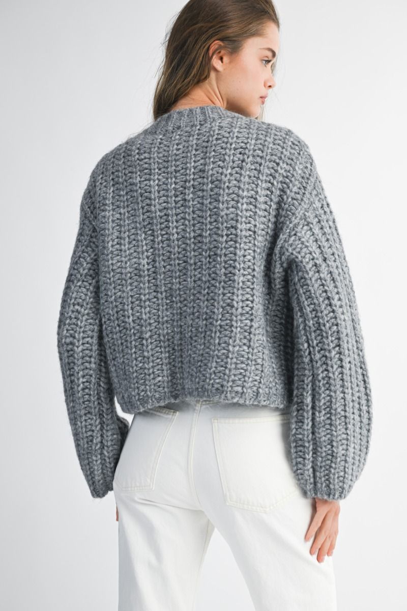 AMELIA CARDIGAN - CHARCOAL
