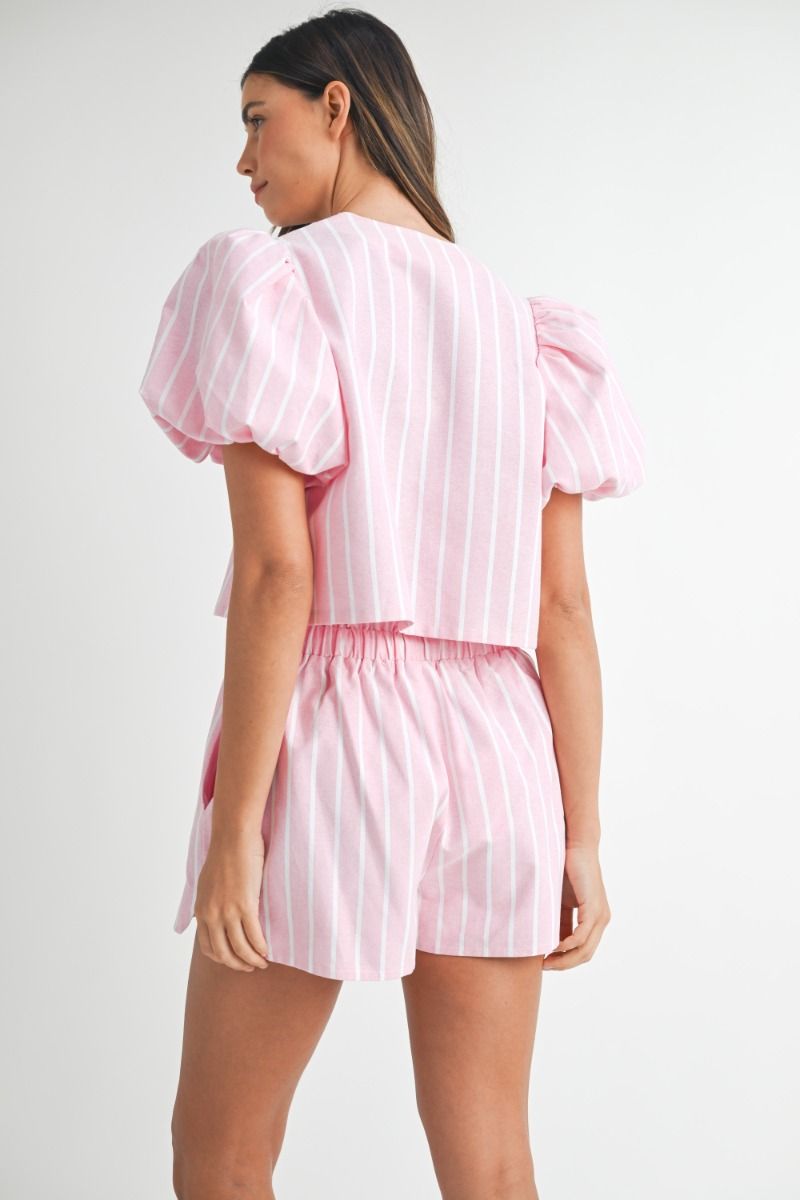 PINK STRIPE SUMMER SET