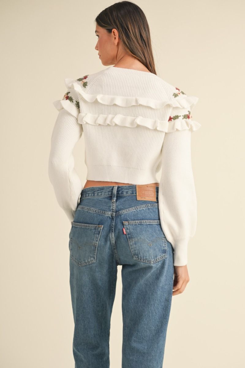 NUTMEG RUFFLE KNIT