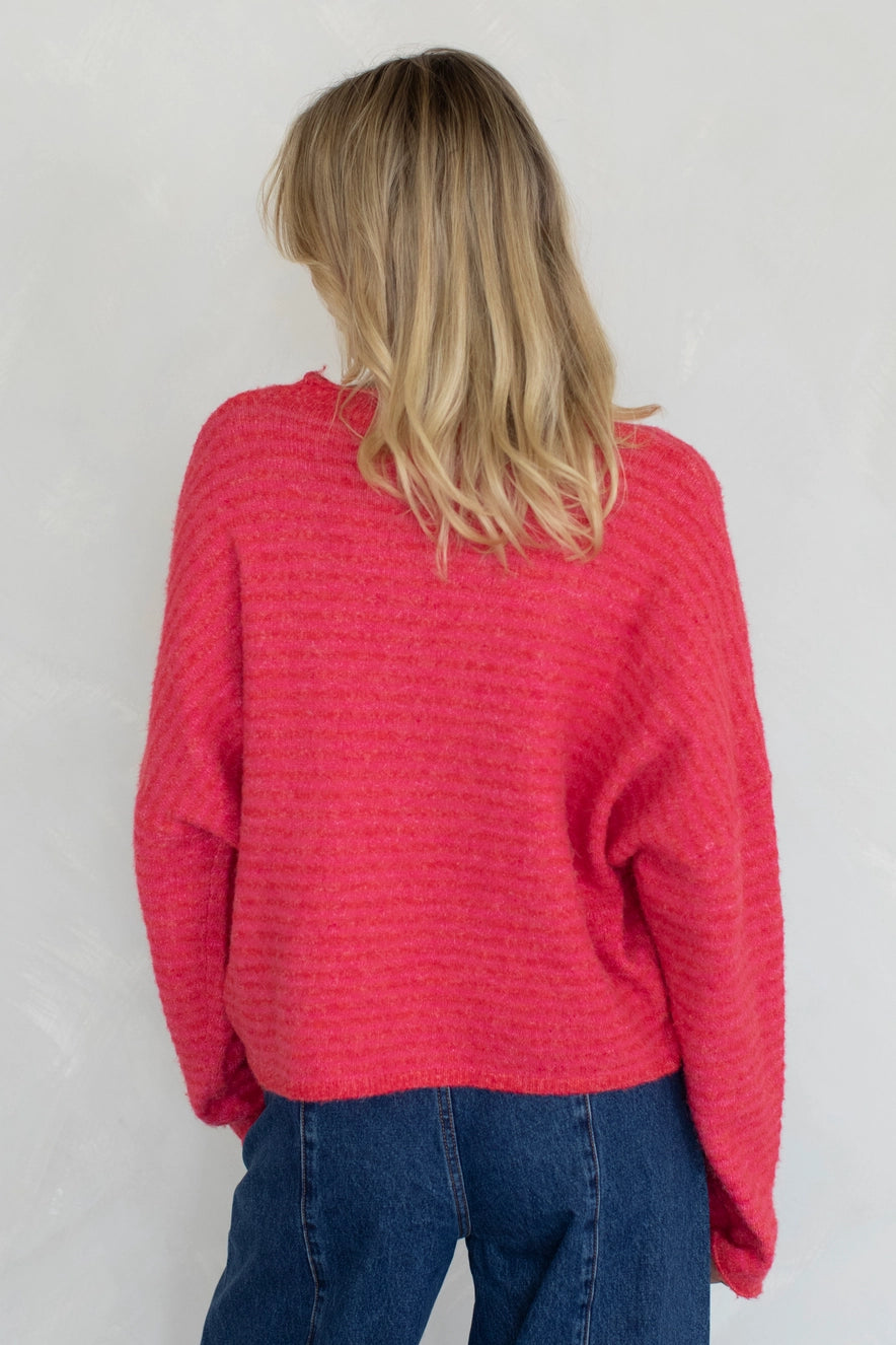 Church Girl Knit - Strawberry Stripe