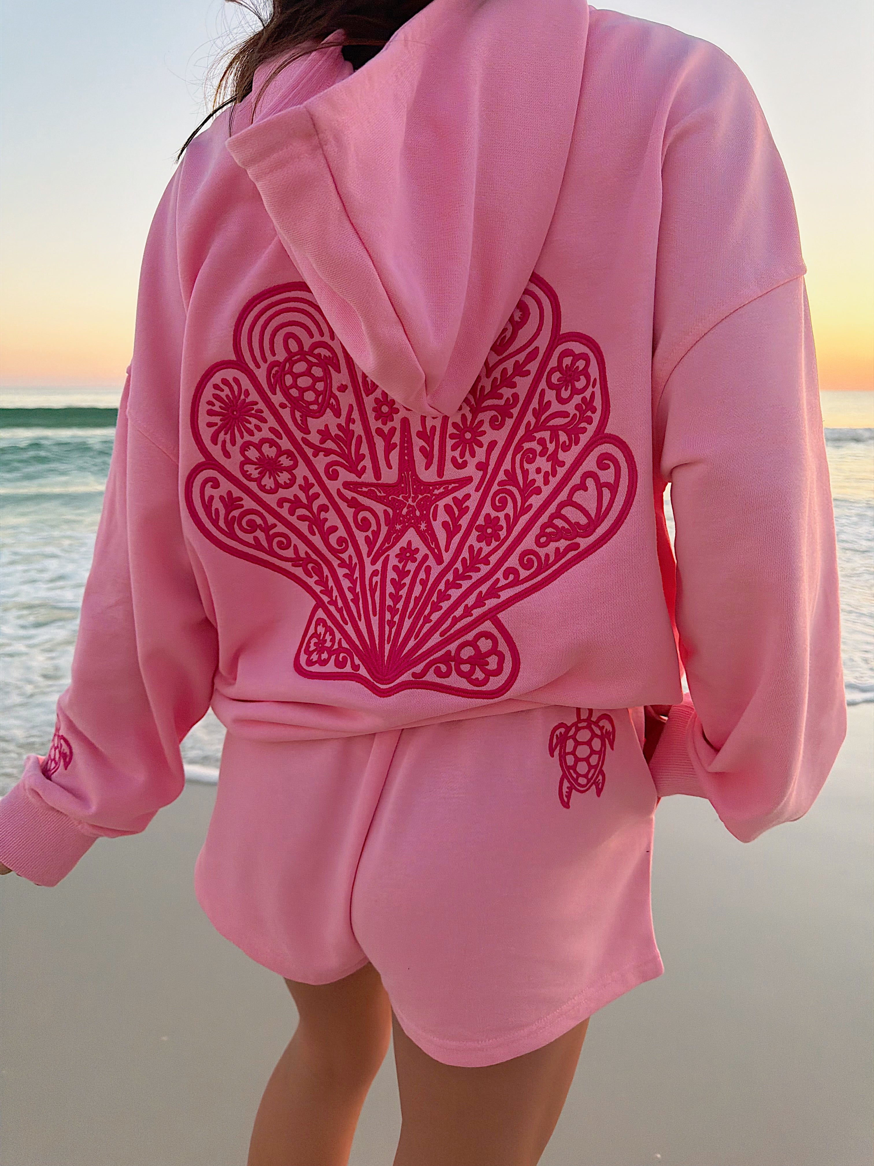 Pink Sands Embroidered Sweat Set