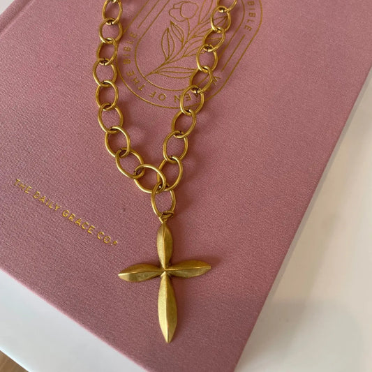 GOLD RUSH CROSS NECKLACE