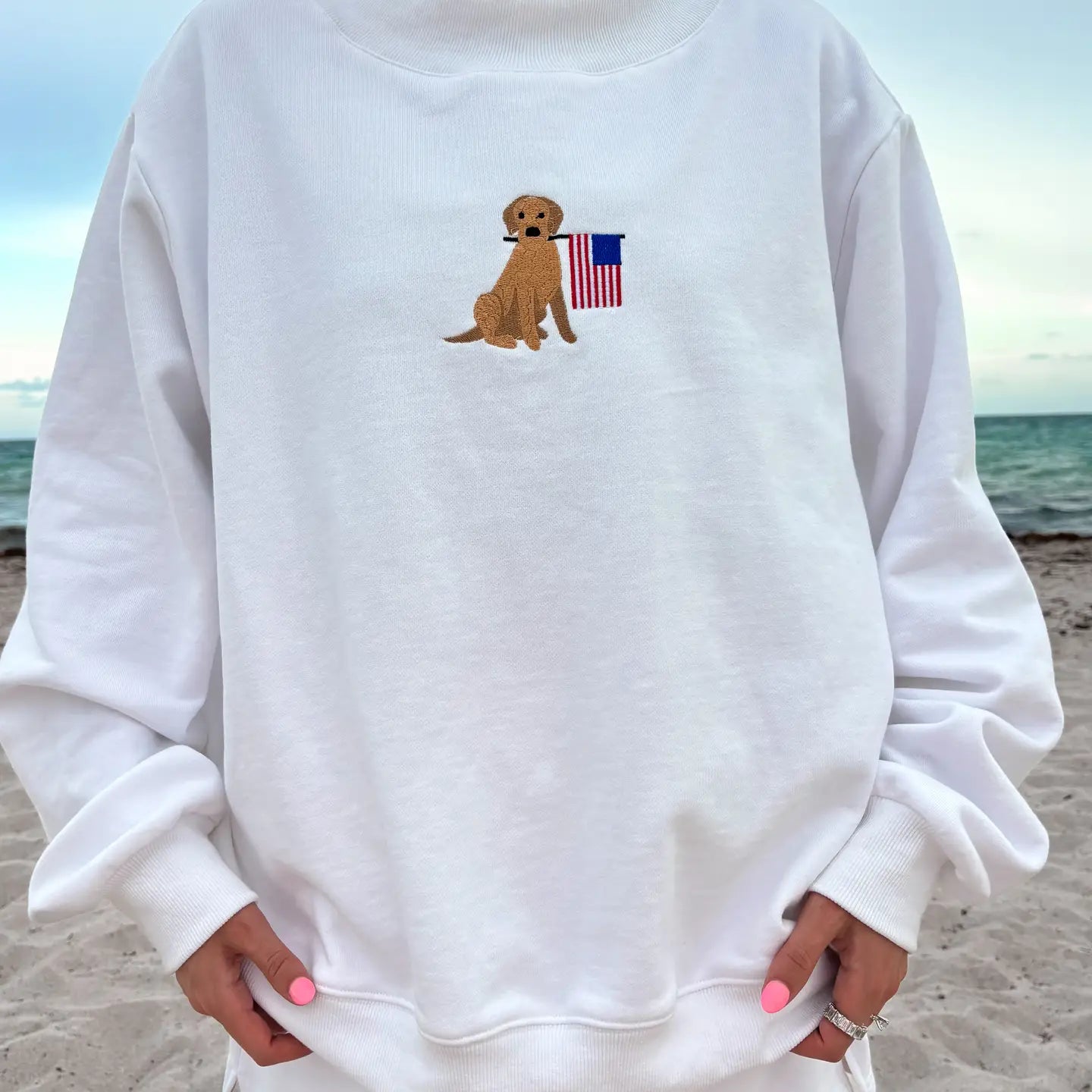 Patriotic Pup Mockneck