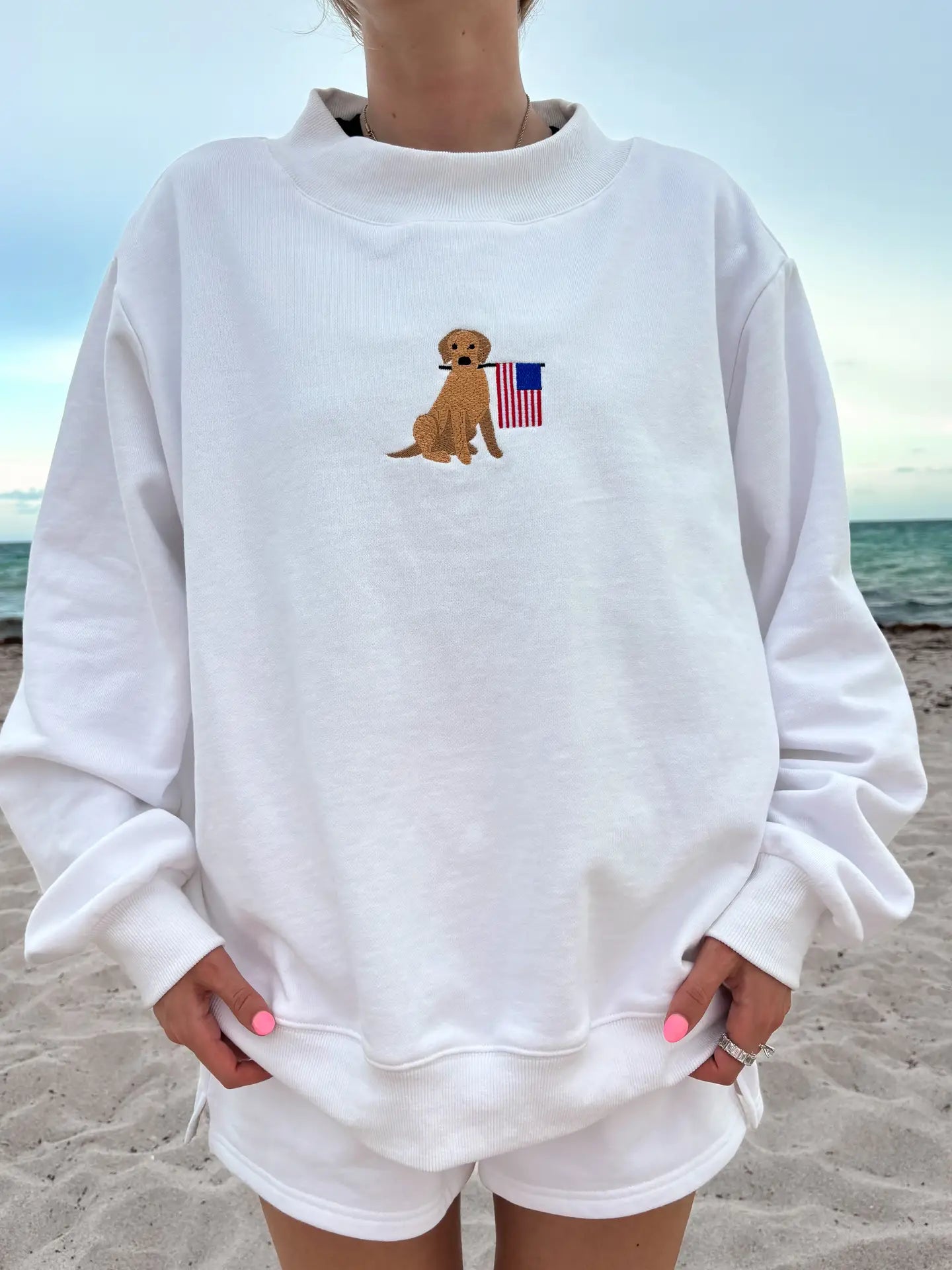 Patriotic Pup Mockneck