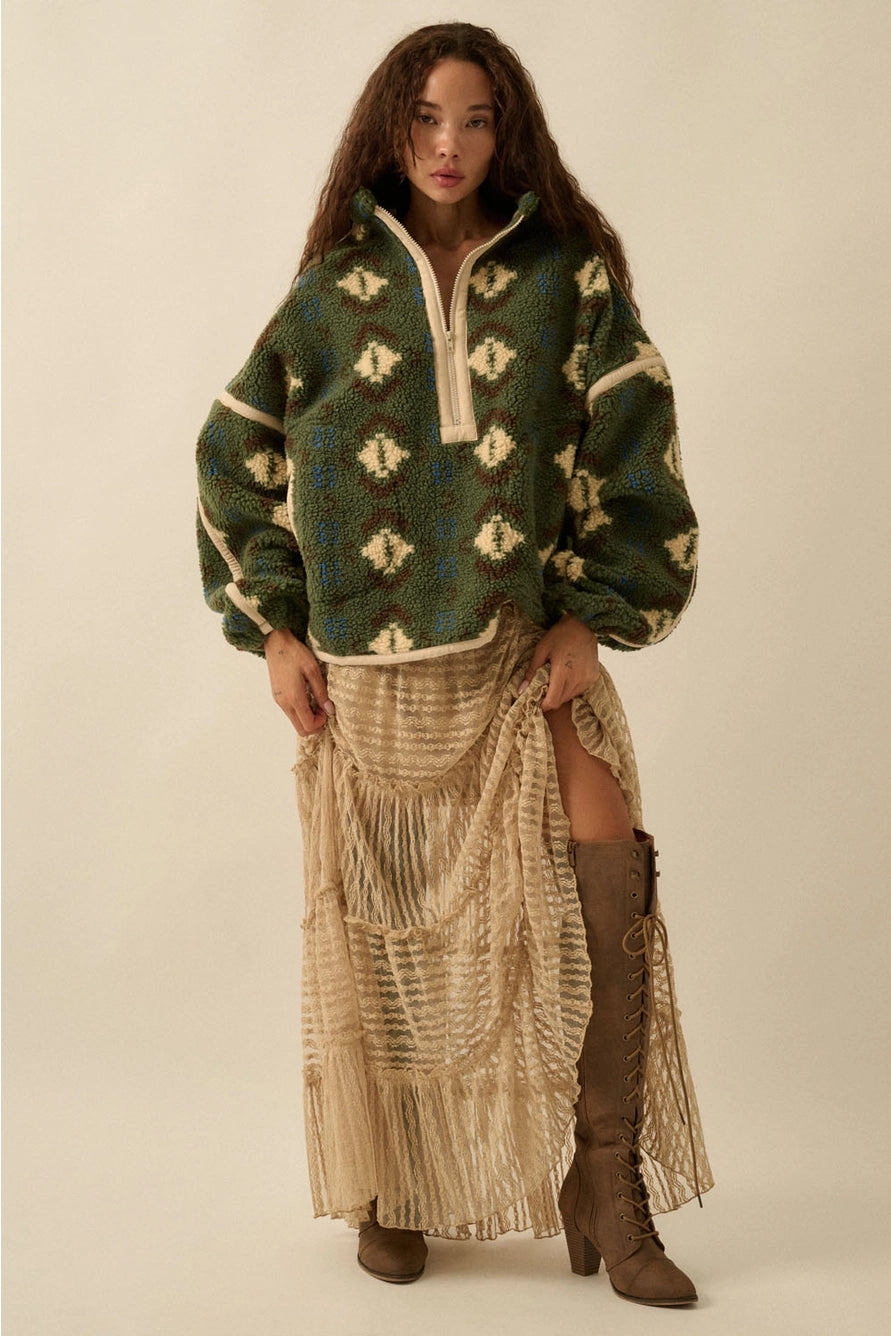 Alexandra Half-Zip Sherpa