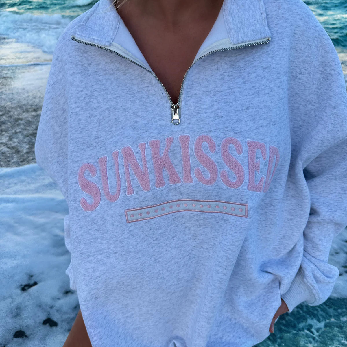 Sunkissed Pink Half Zip