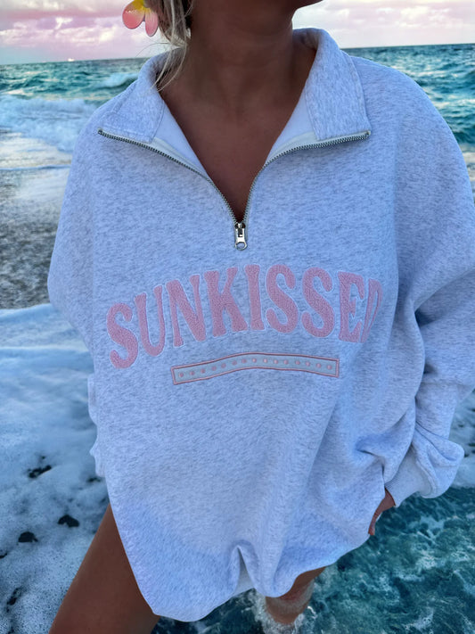 SUNKISSED PINK HALF ZIP