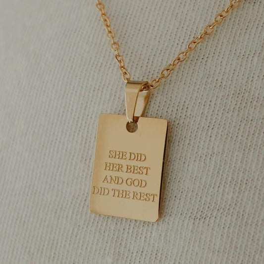 'GOD DID THE REST' NECKLACE