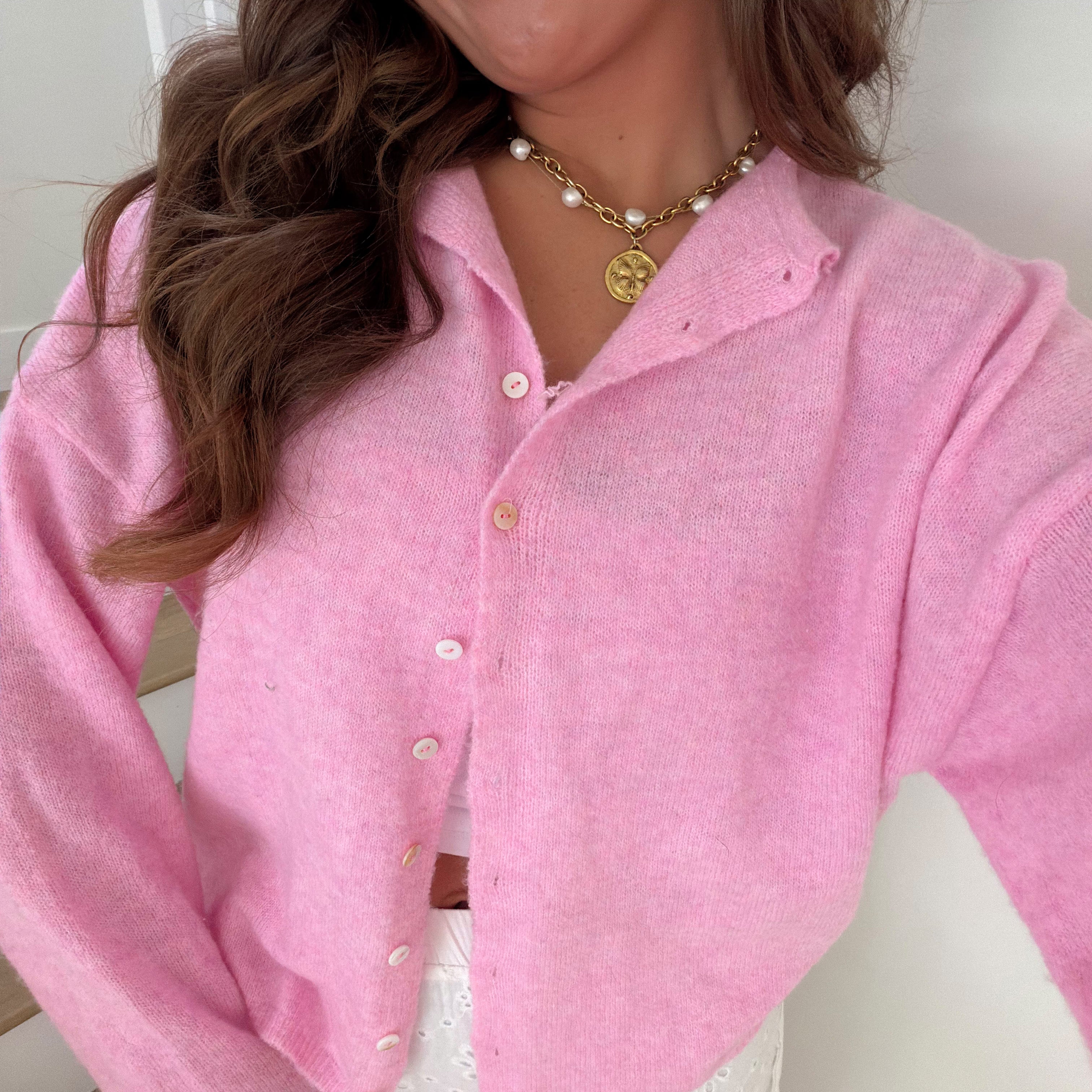 Church Girl Knit - Candy Pink