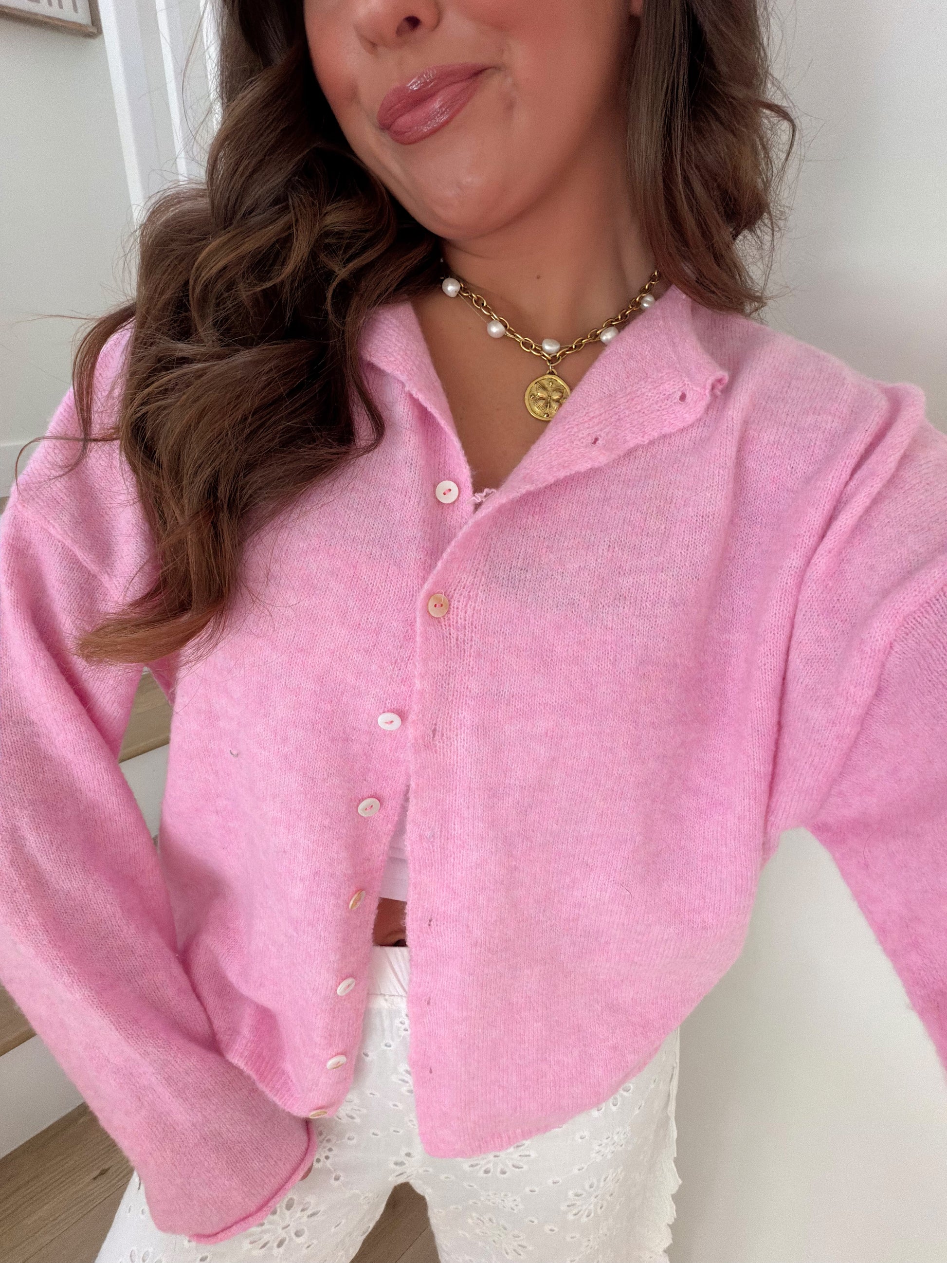 Church Girl Knit - Candy Pink