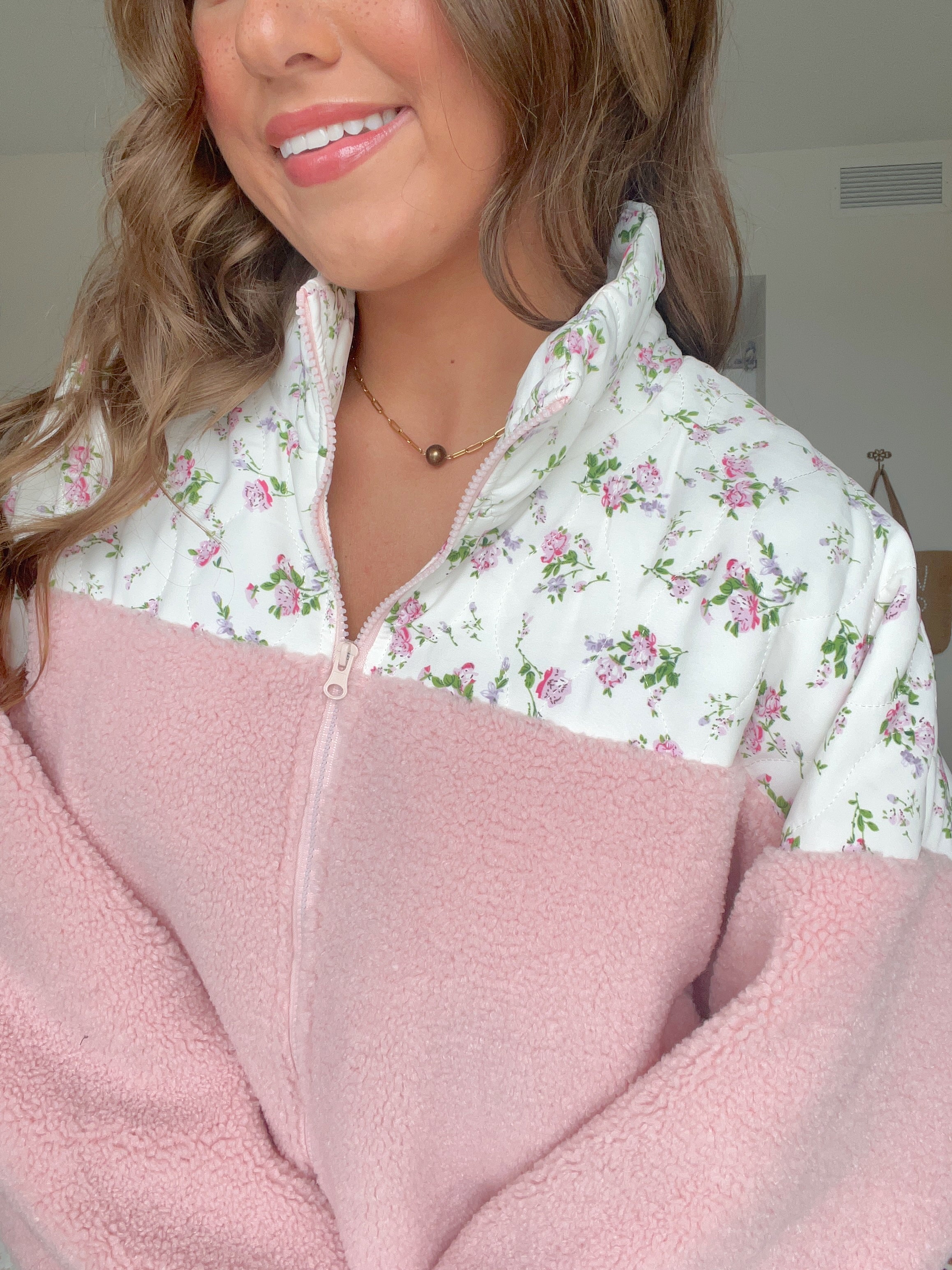 So This Is Love Sherpa Jacket - Blush