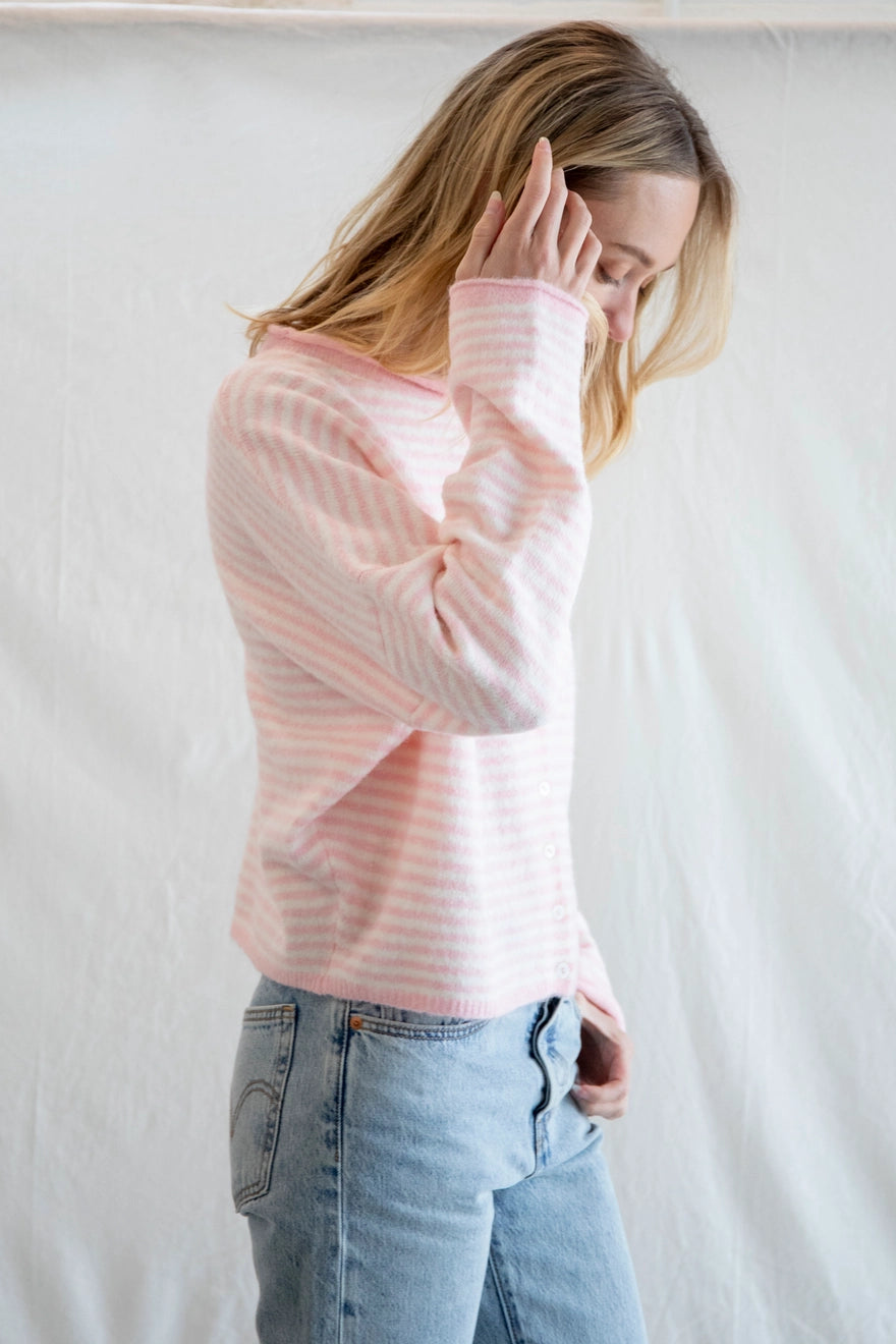 Church Girl Knit - Bubblegum Pink Stripe