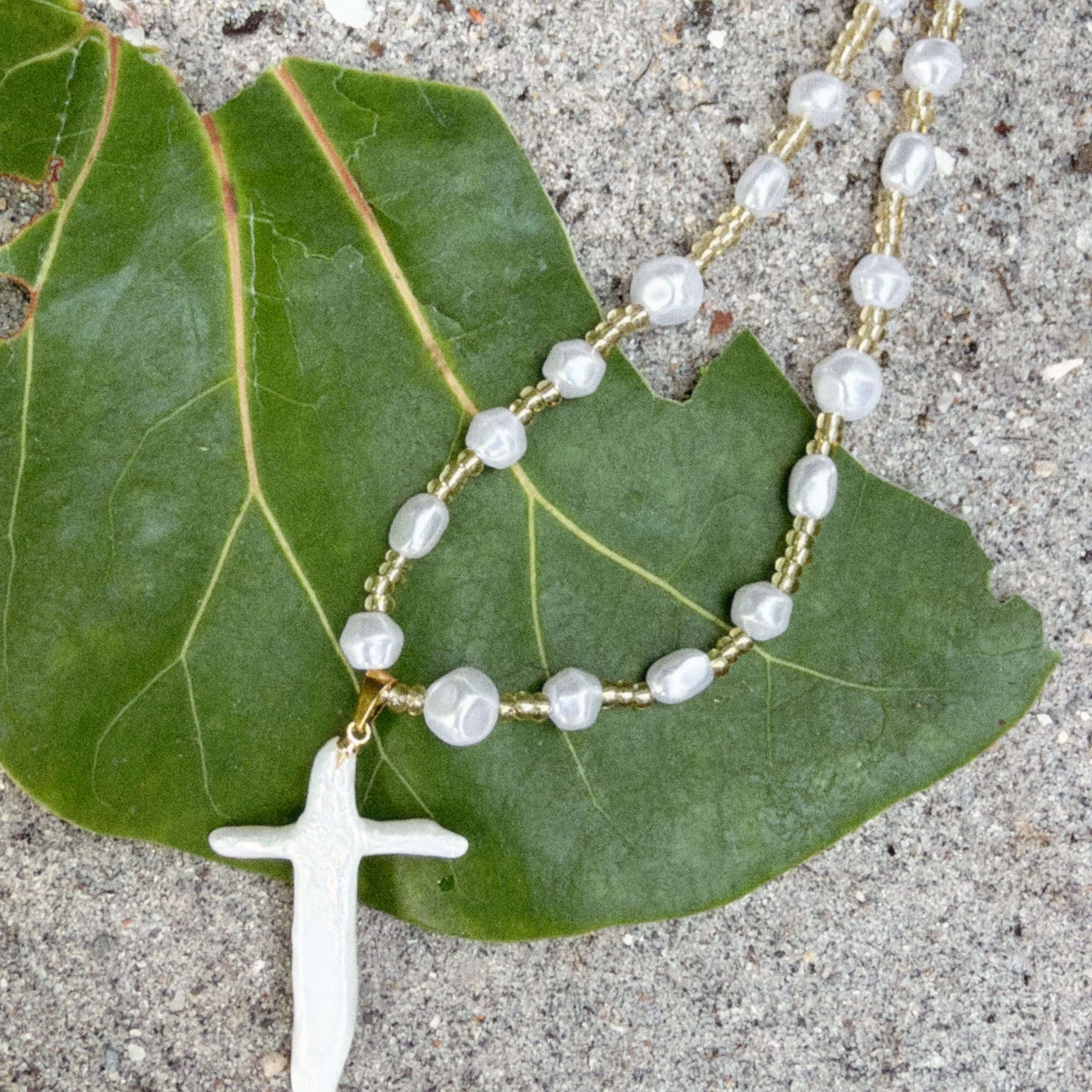 Pearl Cross Necklace