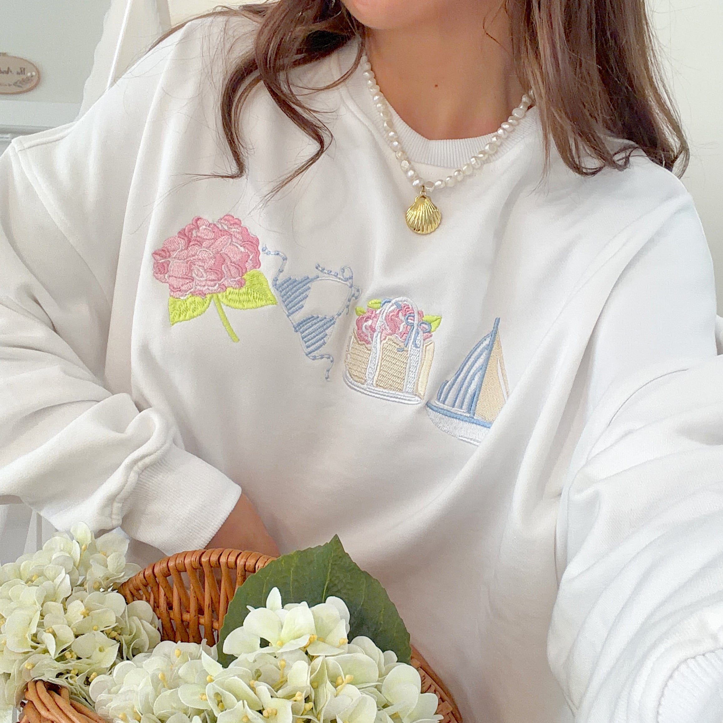 Nantucket Embroidered Crew