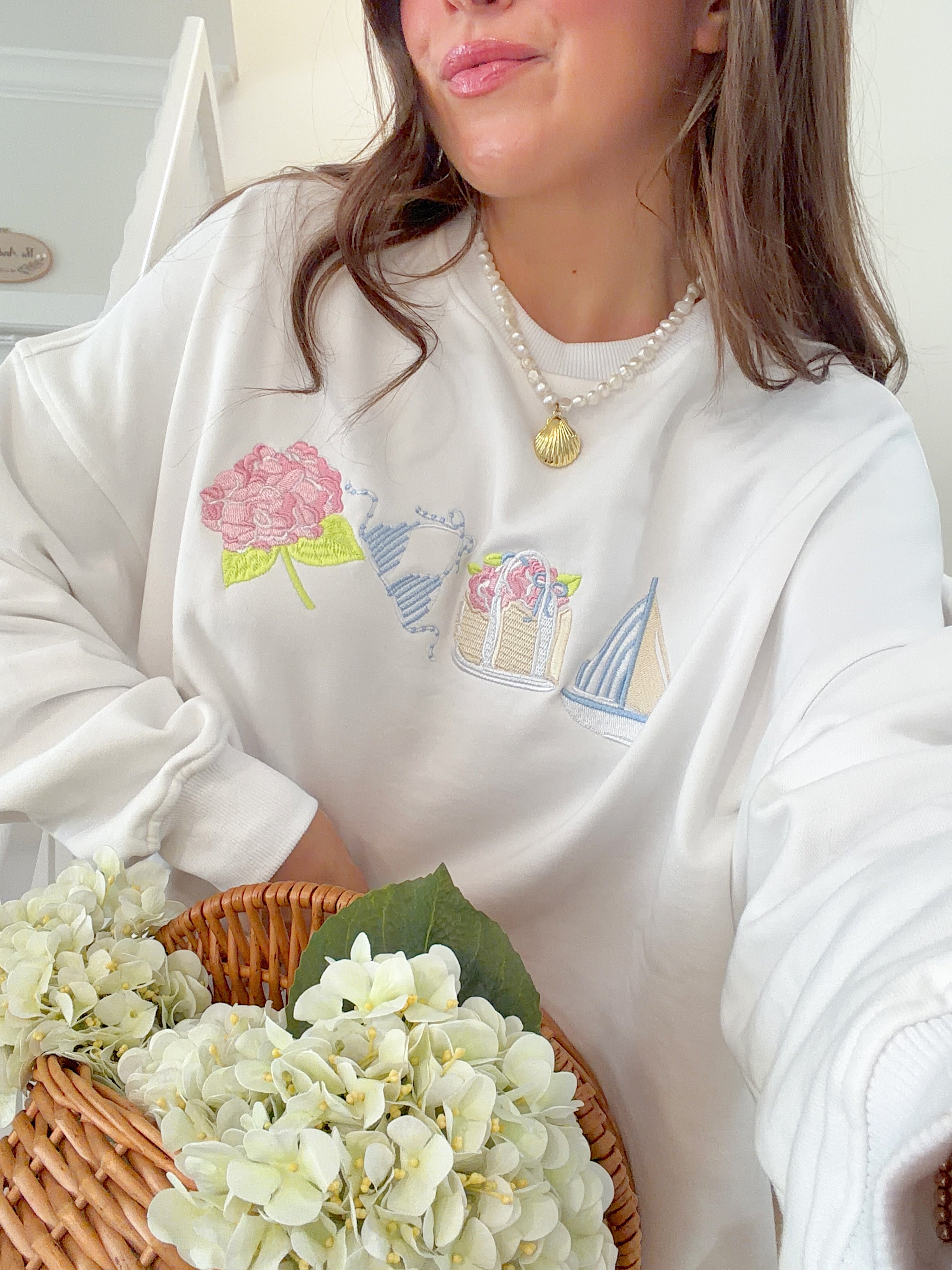 Nantucket Embroidered Crew