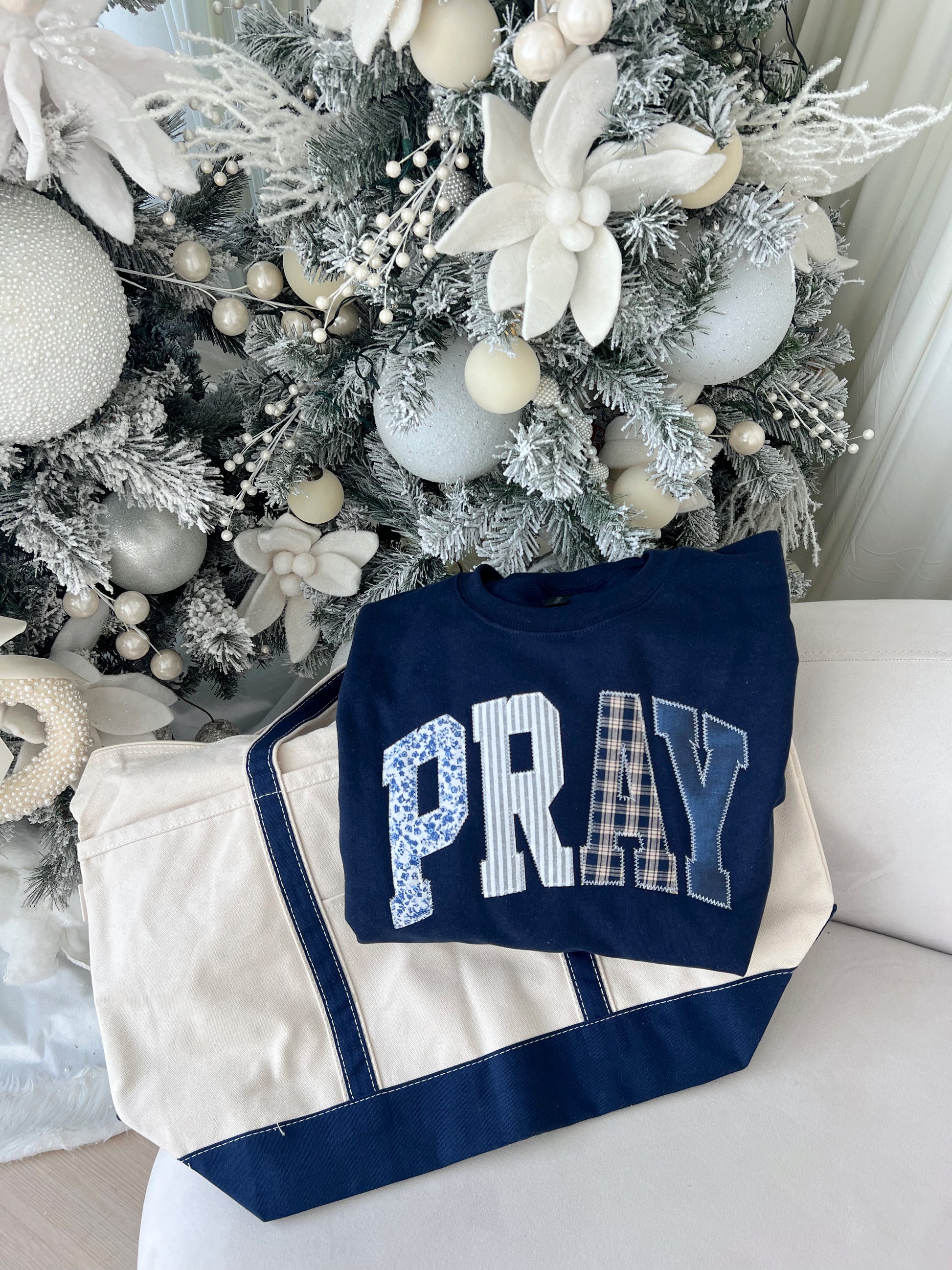 Pray Patchwork Crew - Navy *PRE-ORDER*