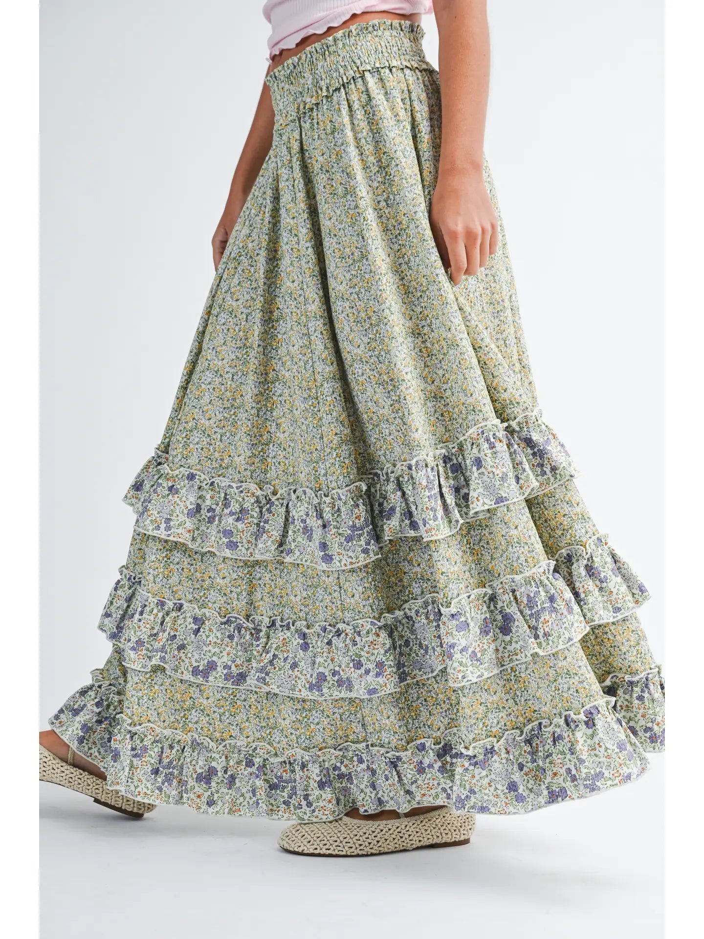 Charlotte Maxi Skirt - Green