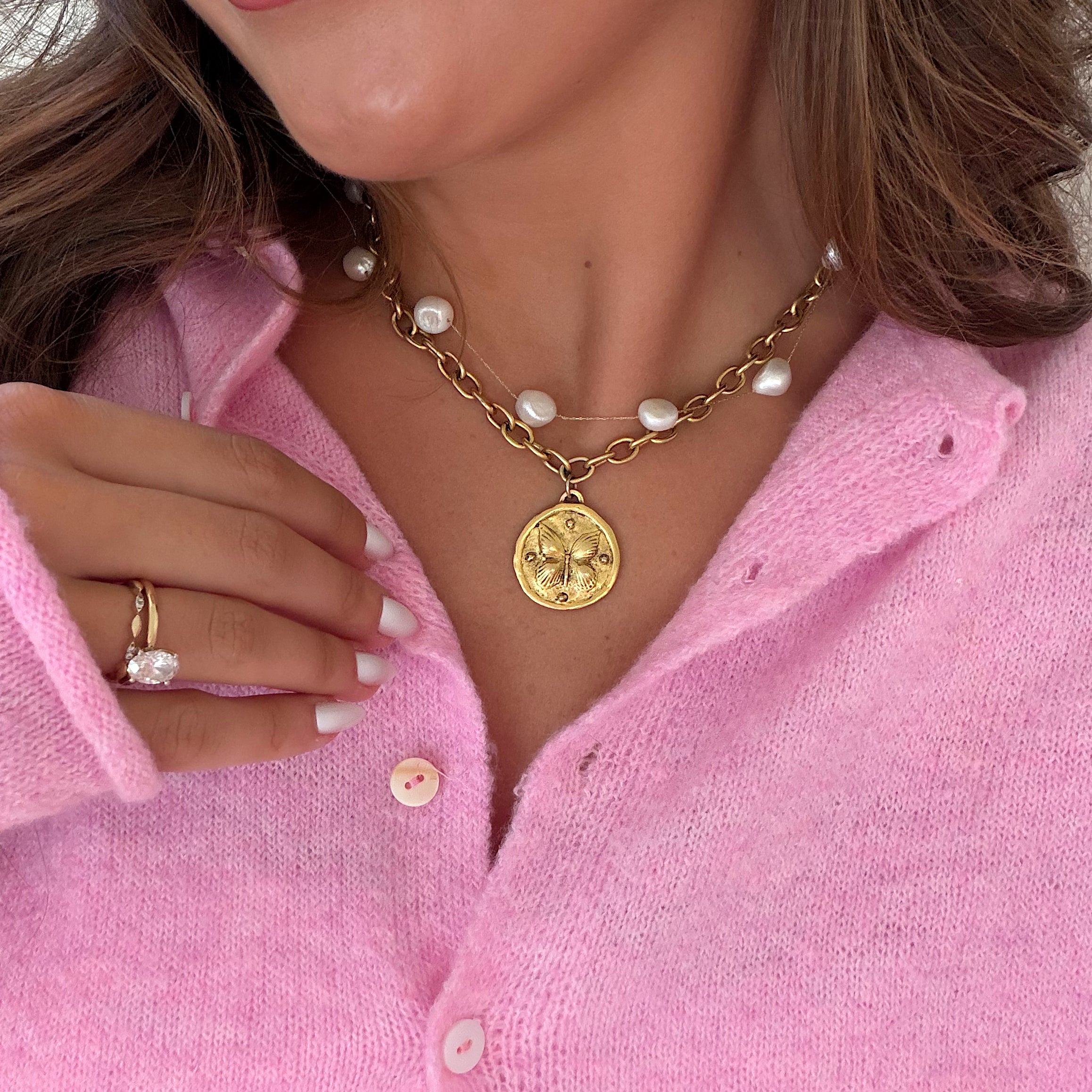 True North Reversible Butterfly Necklace