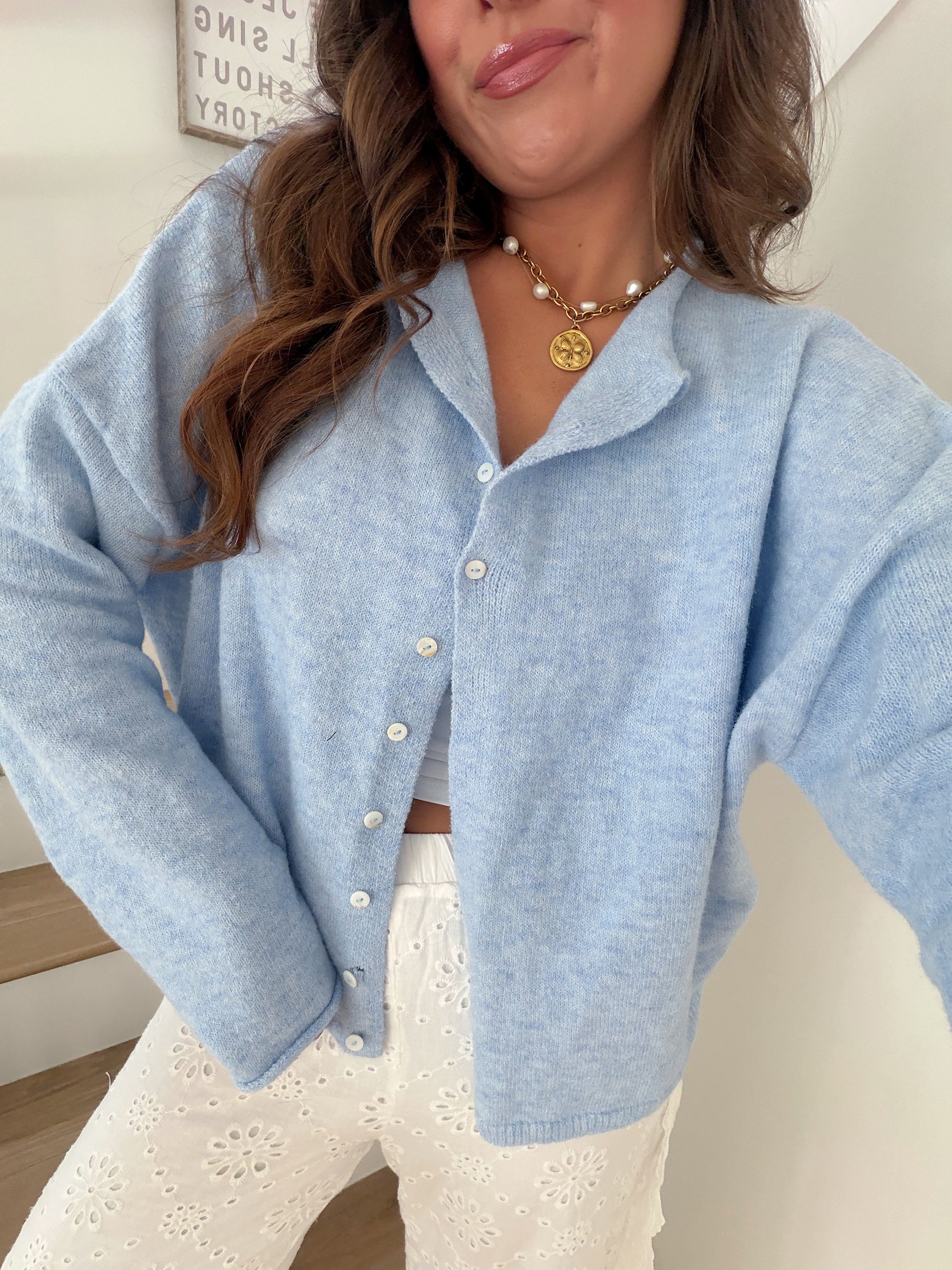 Church Girl Knit - Baby Blue