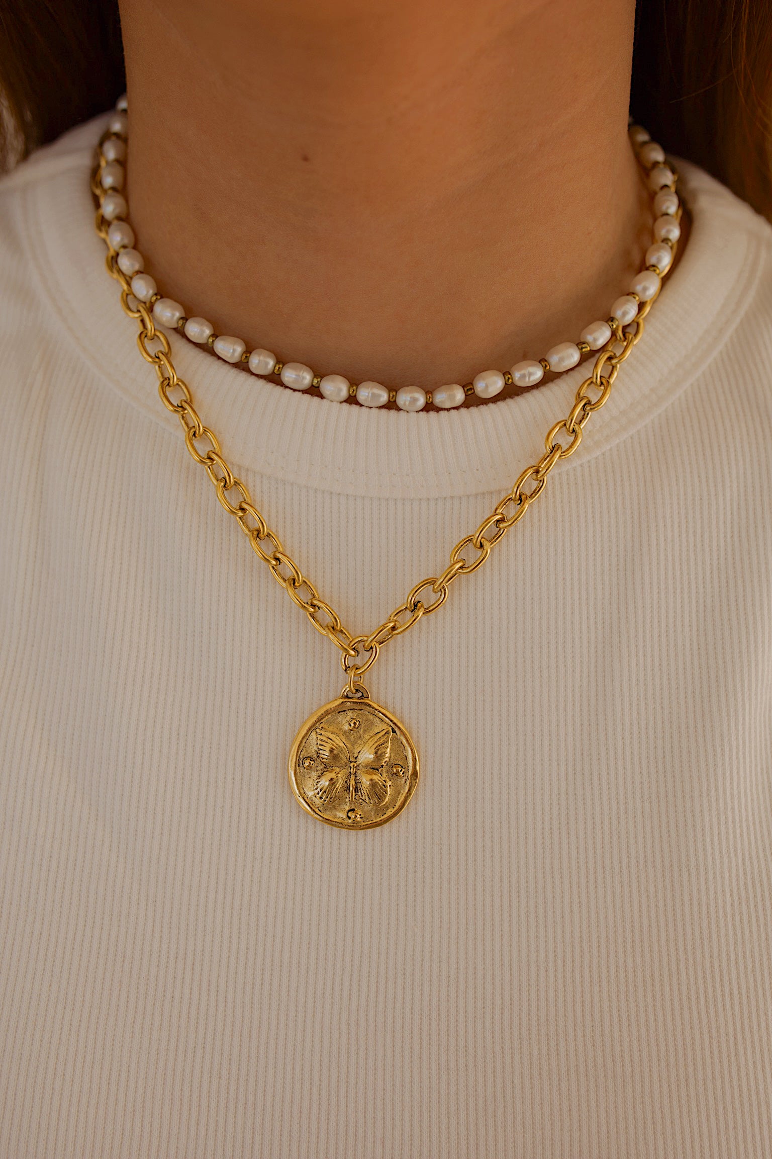 True North Reversible Butterfly Necklace