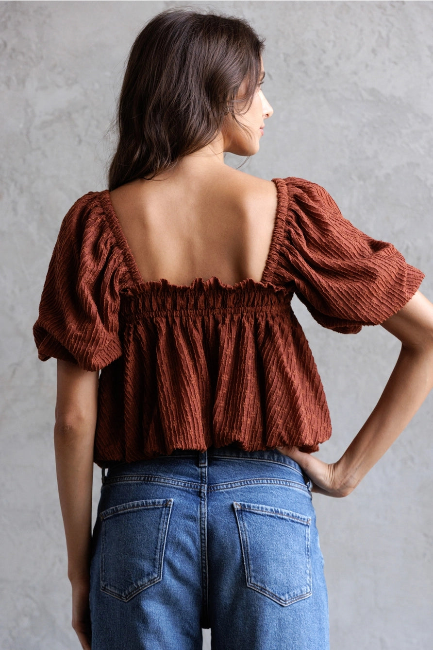 Gina Puff-Sleeve Blouse
