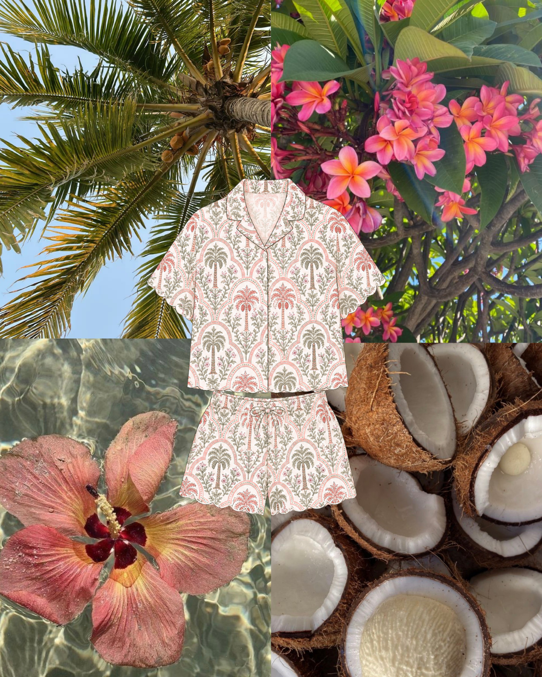 Summer Palms Pajama Set