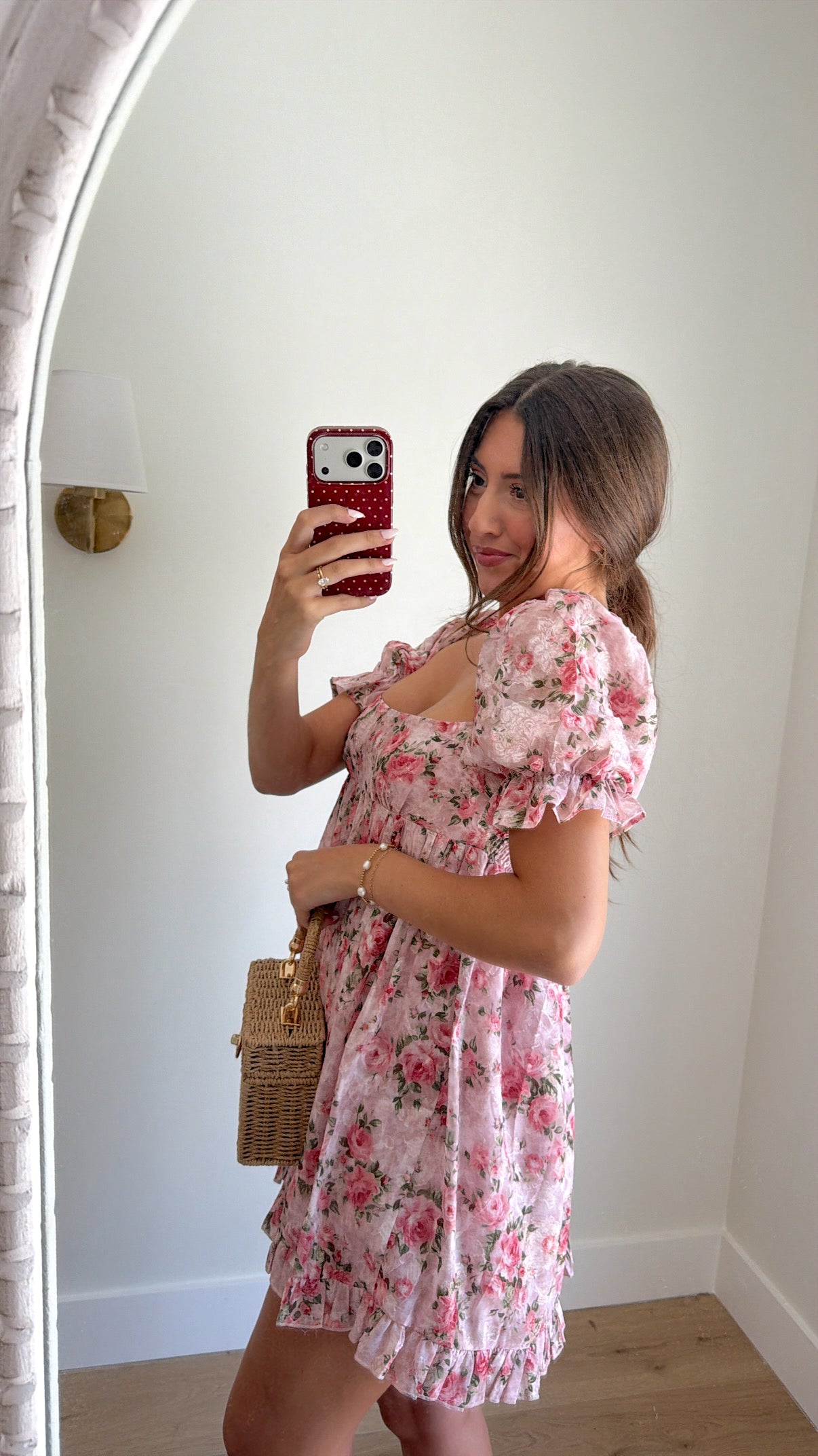 Rosecliff Puff-Sleeve Mini Dress