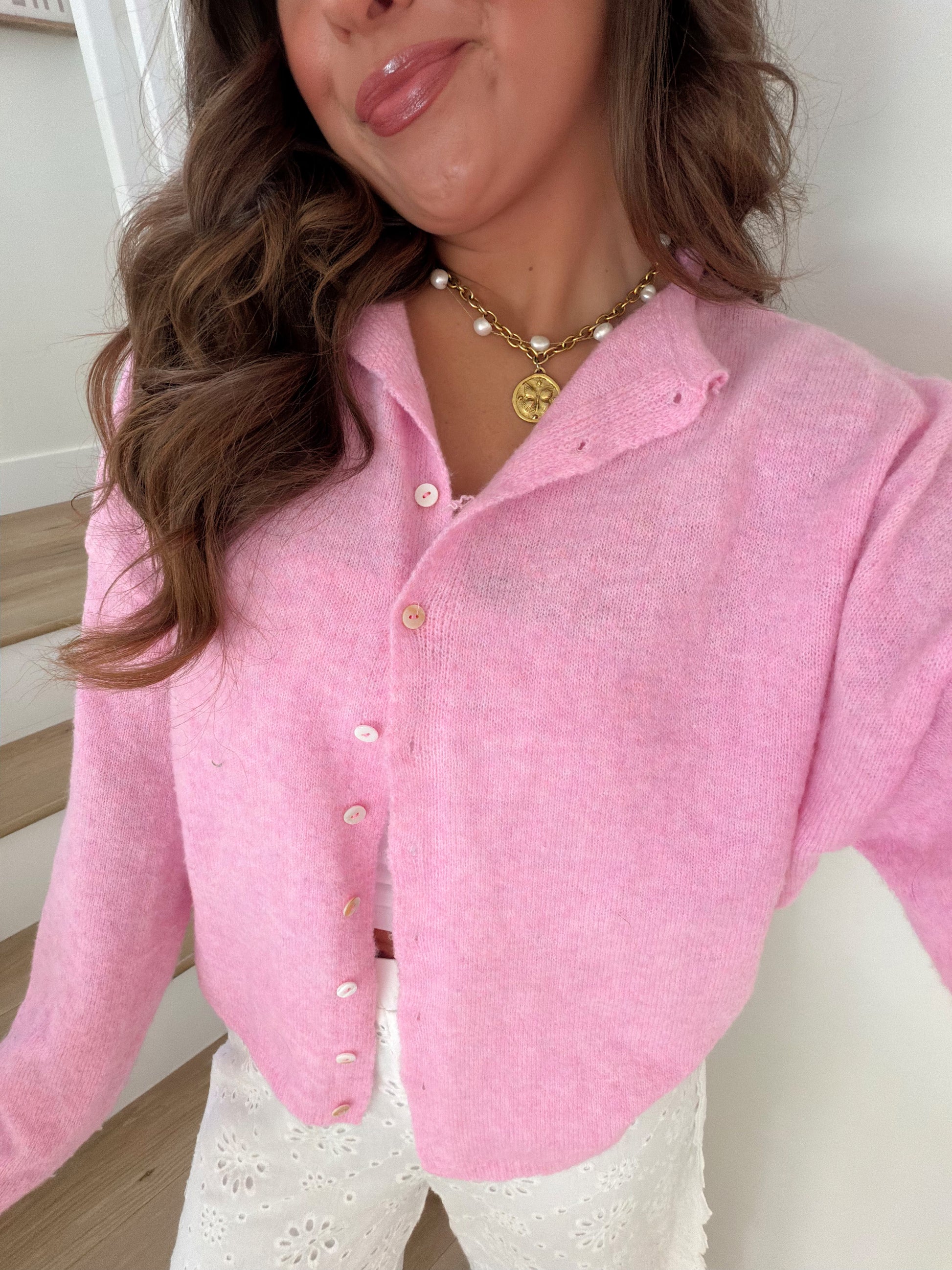 Church Girl Knit - Candy Pink