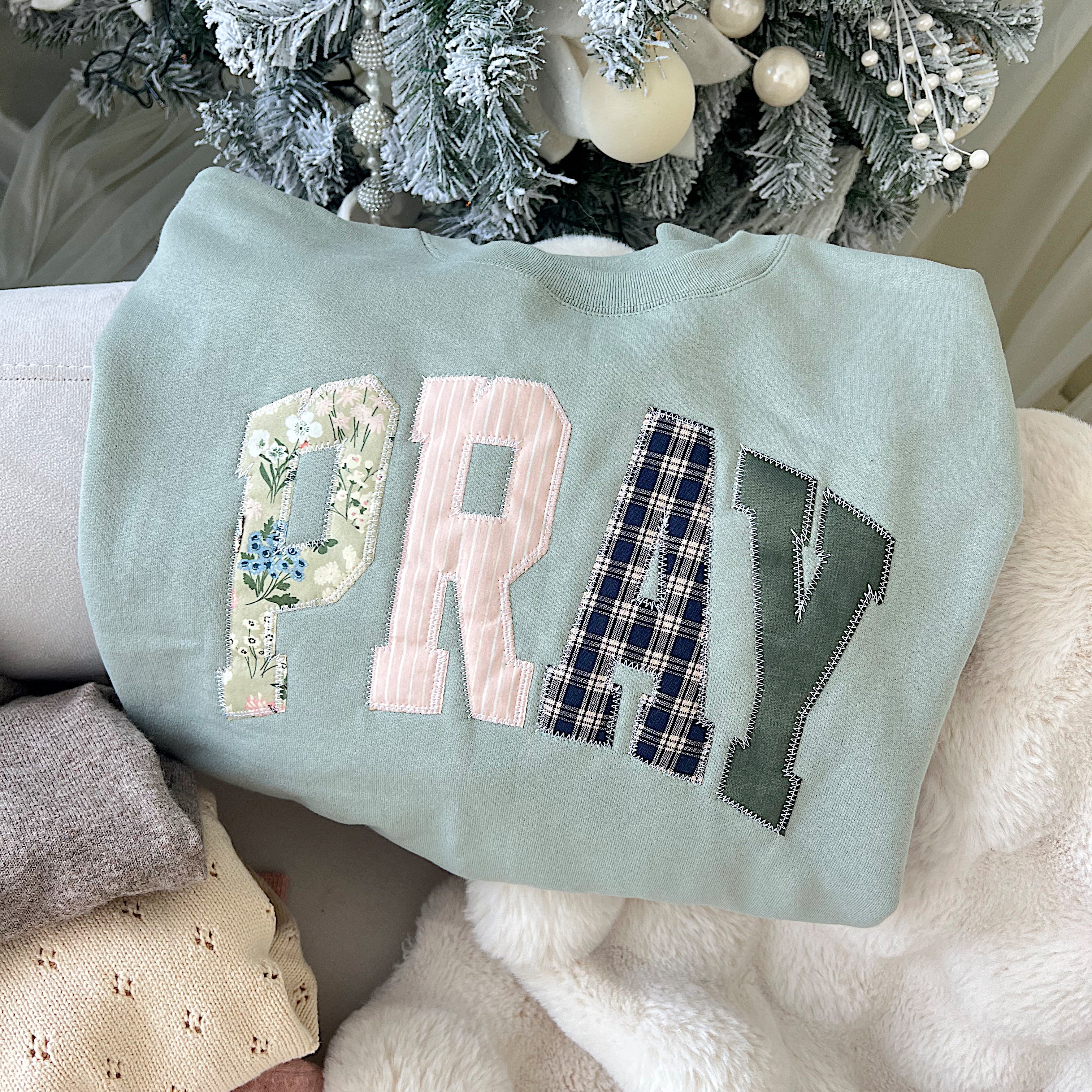 Pray Patchwork Crew - Sage *PRE-ORDER*