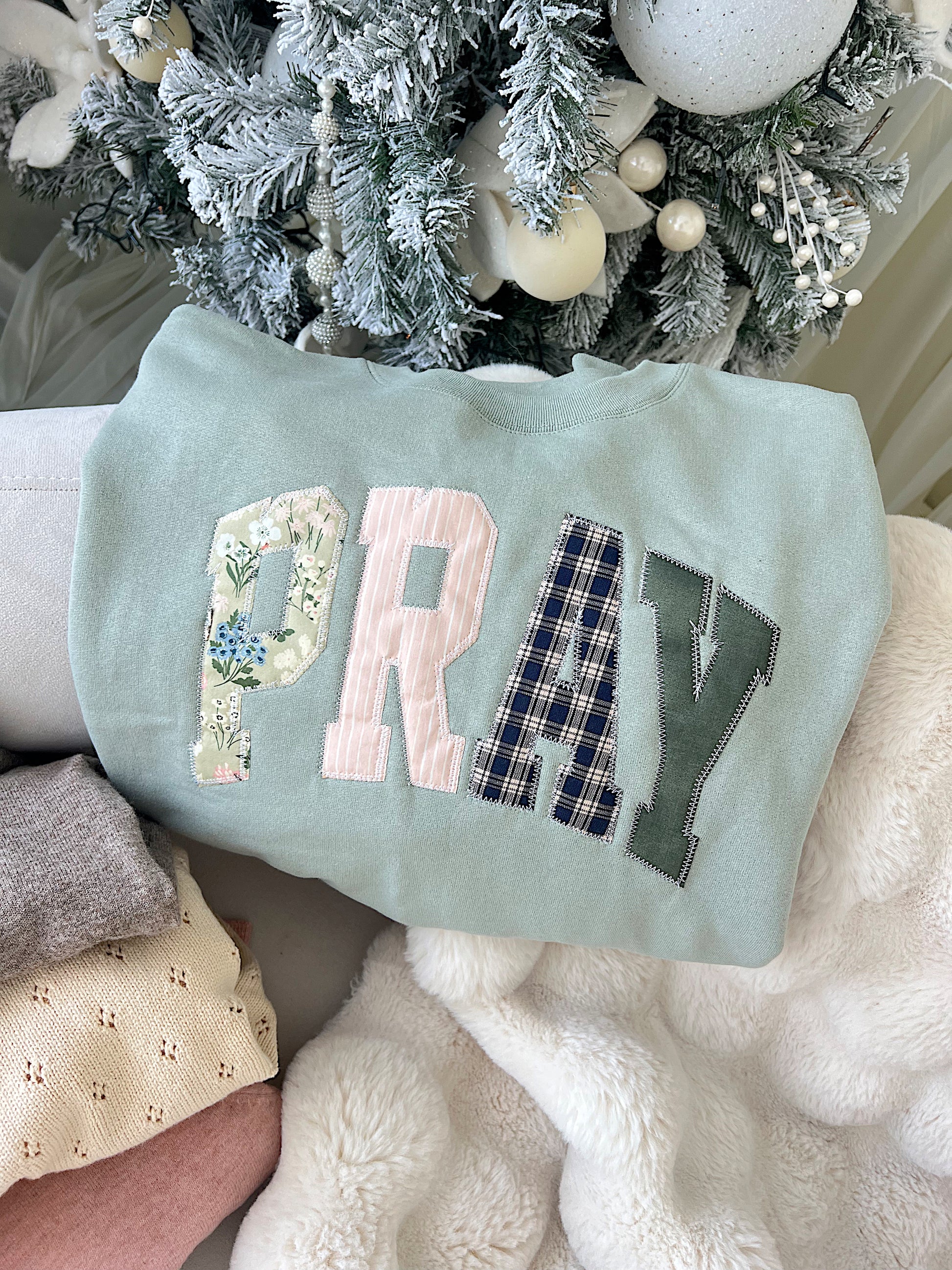 Pray Patchwork Crew - Sage *PRE-ORDER*