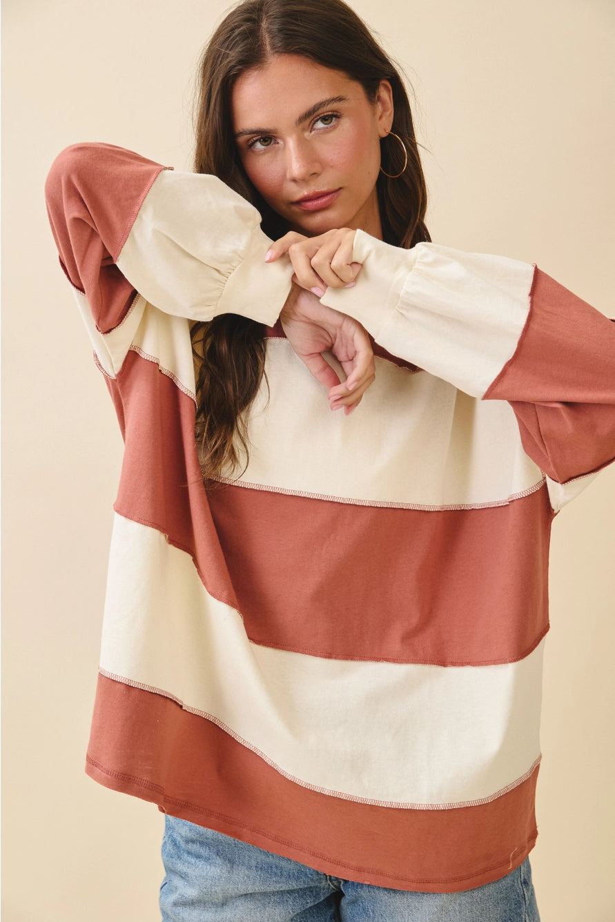 Millie Oversized Stripe Crew