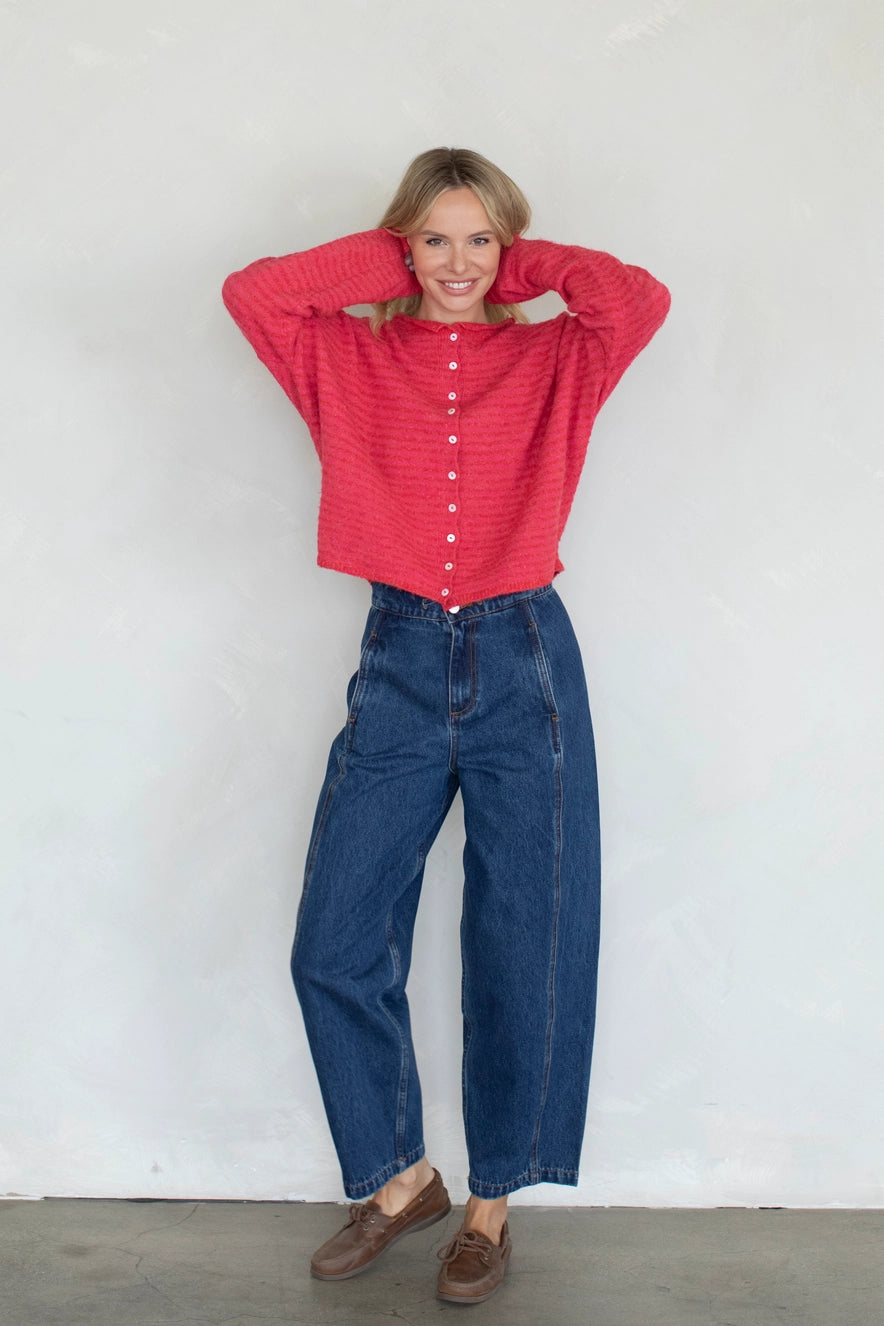 Church Girl Knit - Strawberry Stripe