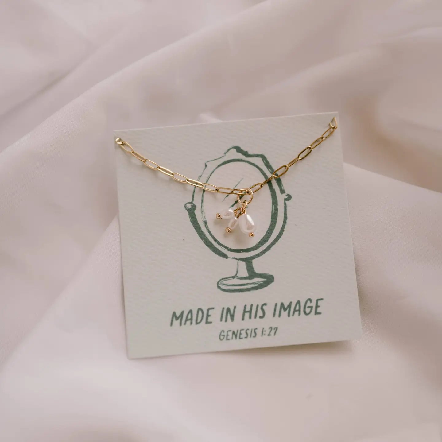 'Made in His Image' Charm Necklace