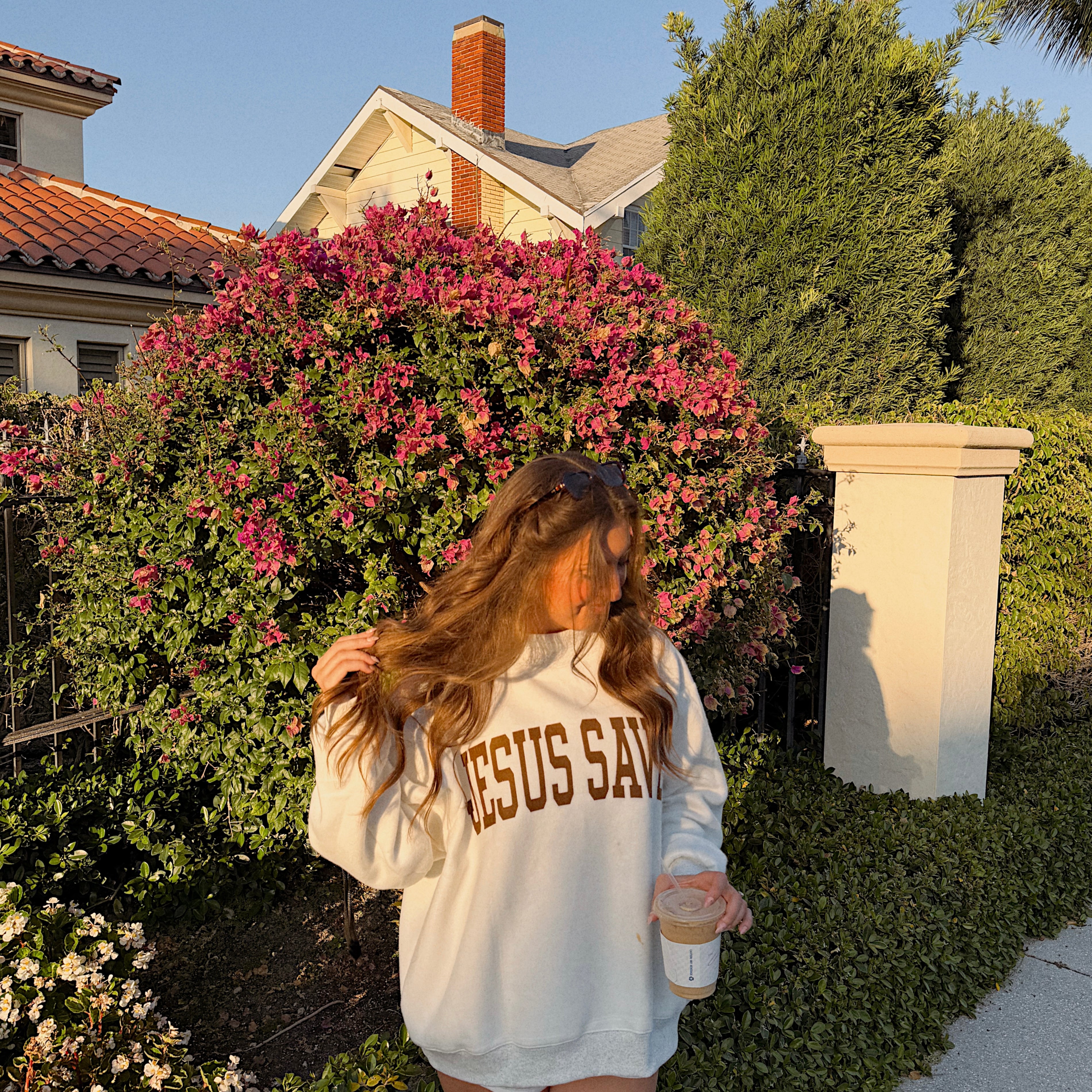 Cross + 'Jesus Saves' Reversible Mockneck • Pre-Order 4/30