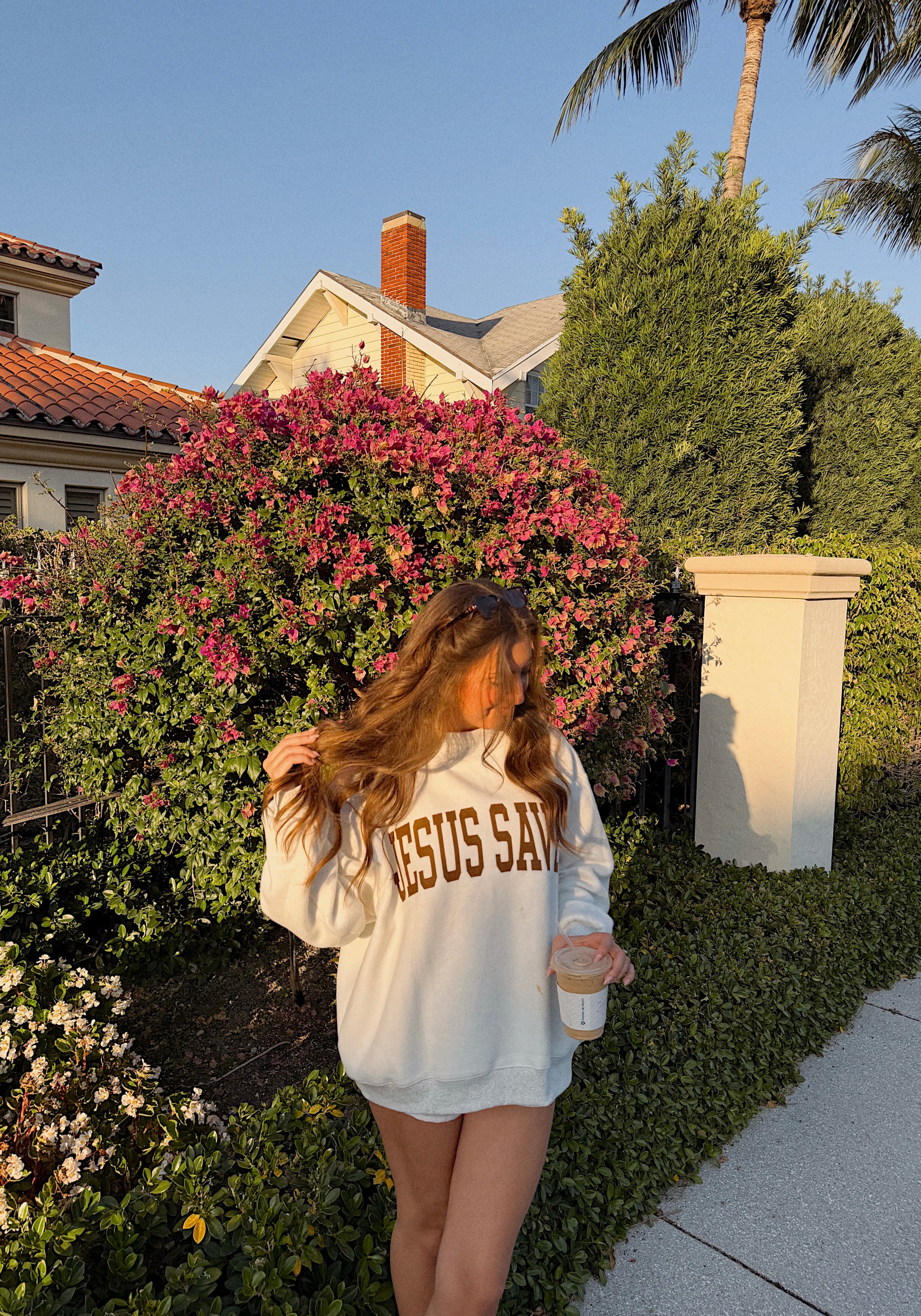 Cross + 'Jesus Saves' Reversible Mockneck • Pre-Order 4/30