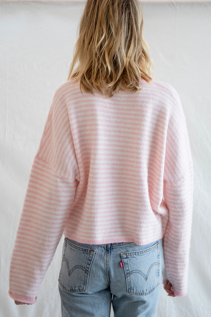 Church Girl Knit - Bubblegum Pink Stripe
