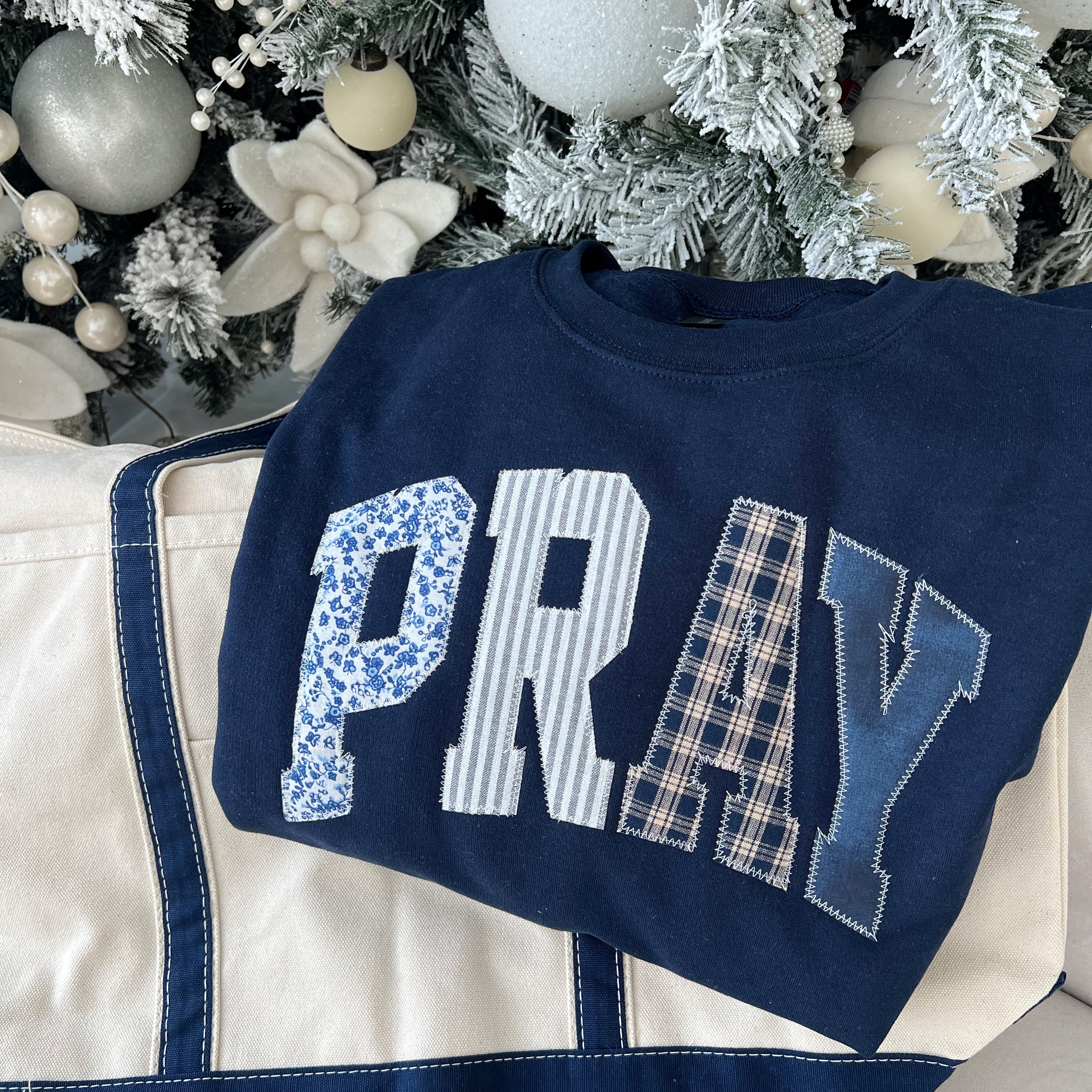 Pray Patchwork Crew - Navy *PRE-ORDER*