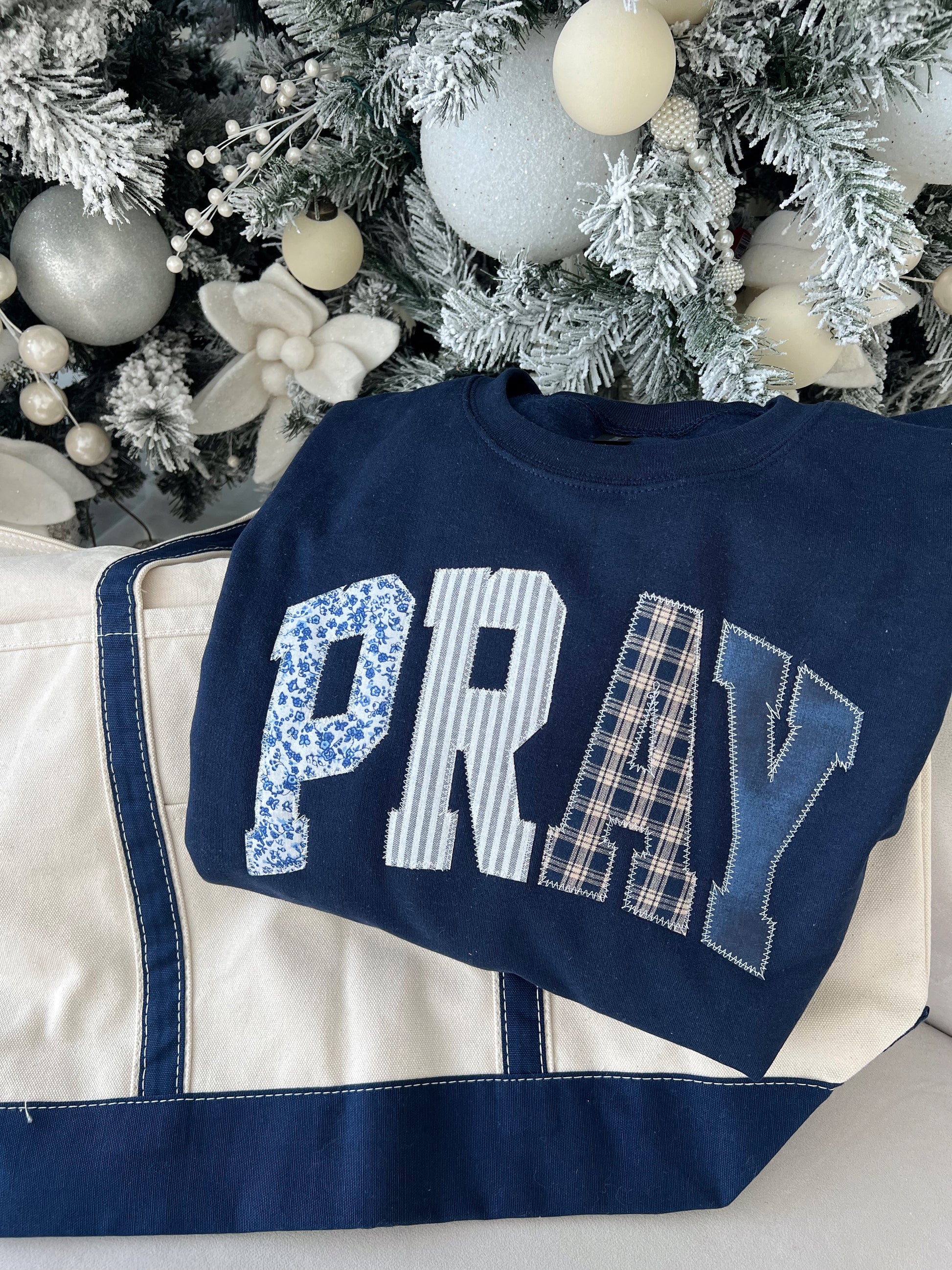 Pray Patchwork Crew - Navy *PRE-ORDER*