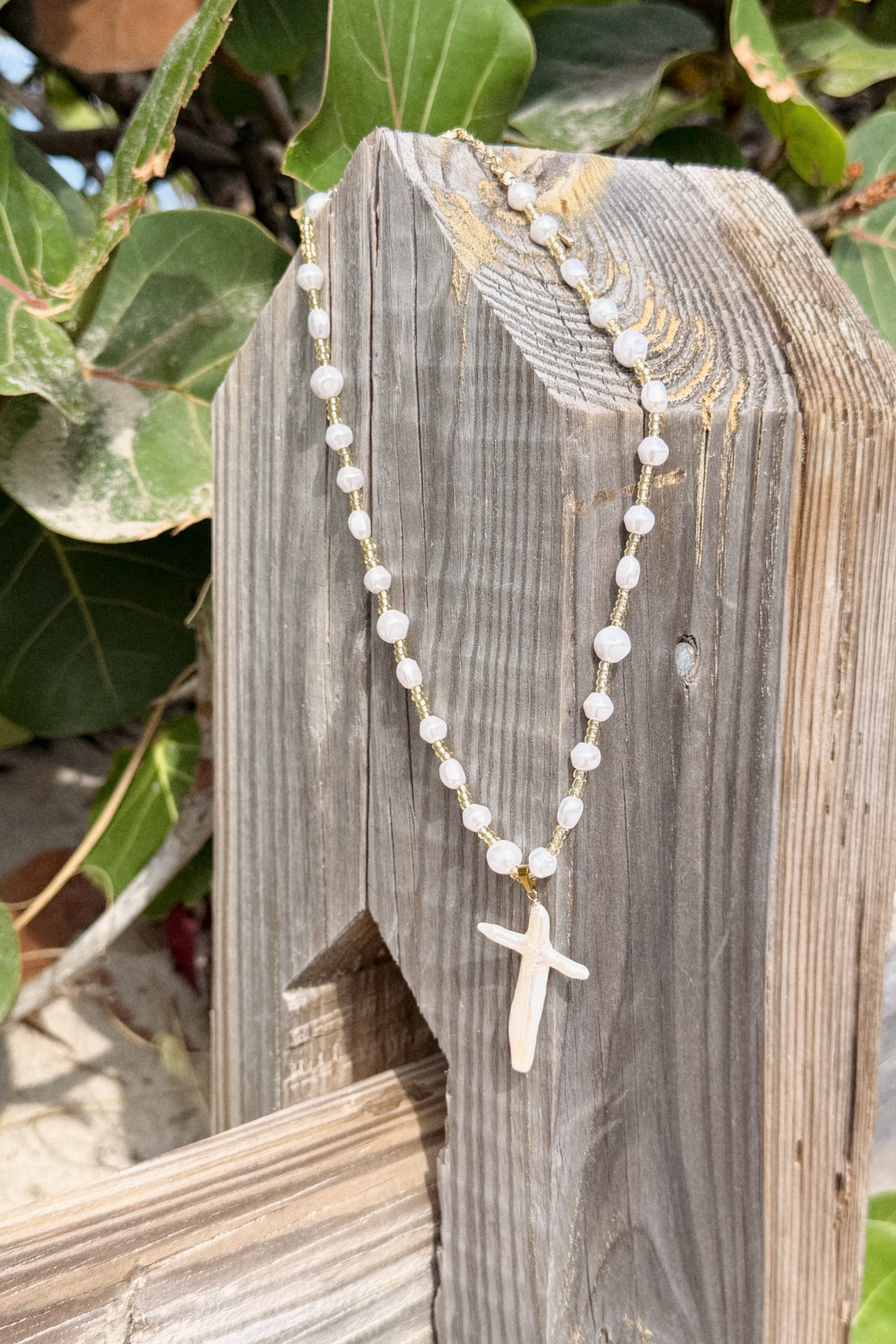 Pearl Cross Necklace