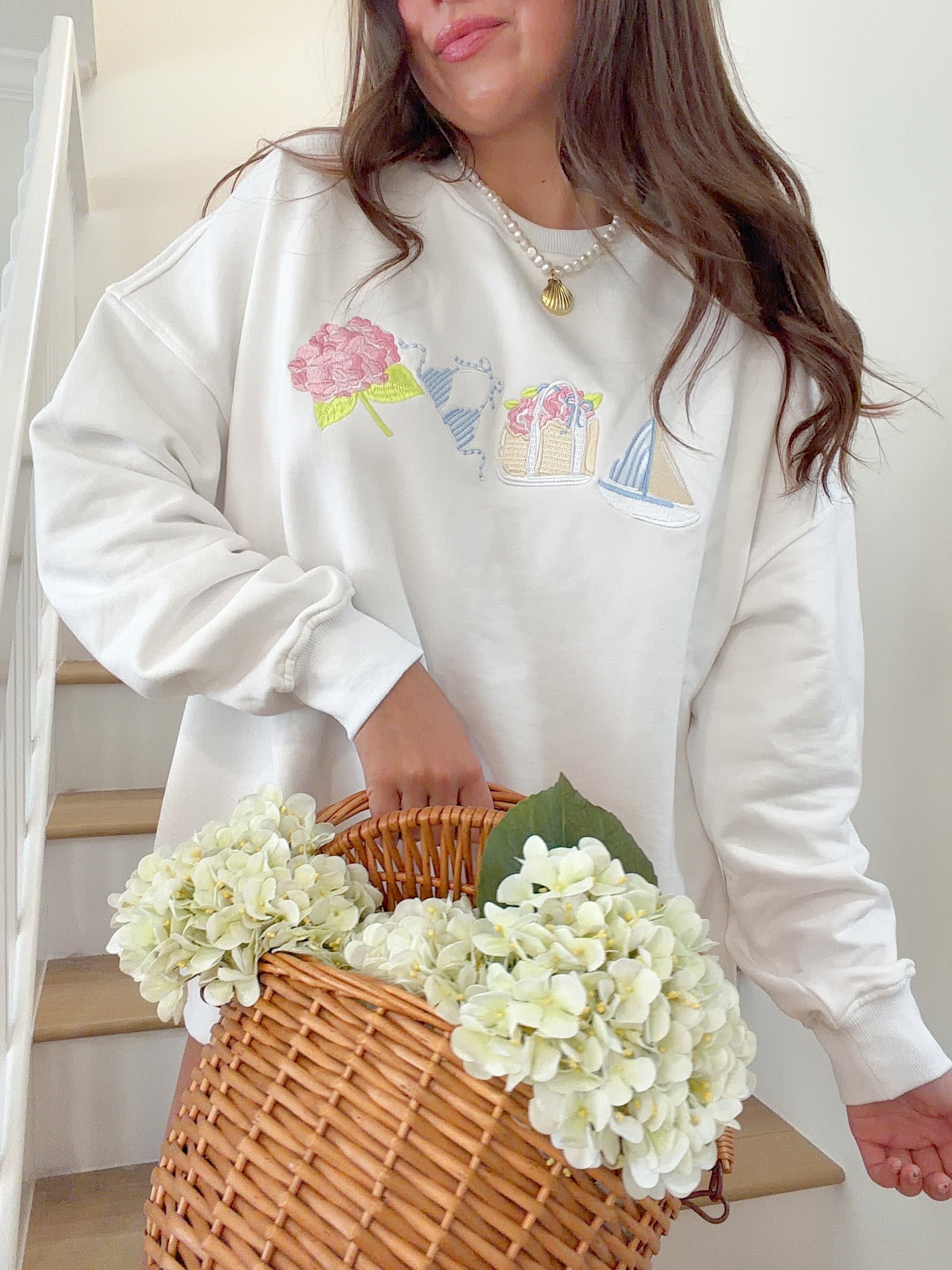 Nantucket Embroidered Crew