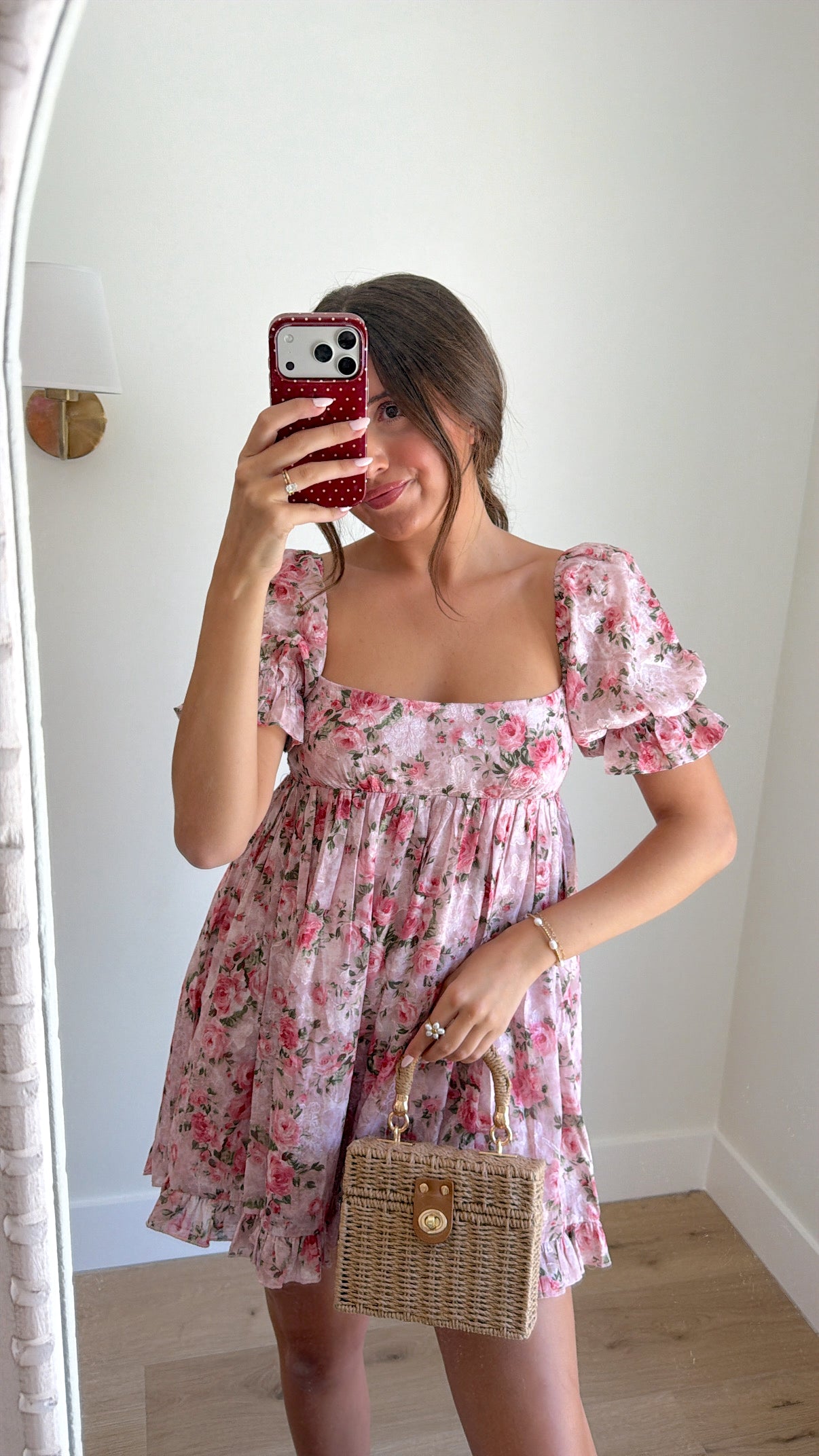 Rosecliff Puff-Sleeve Mini Dress