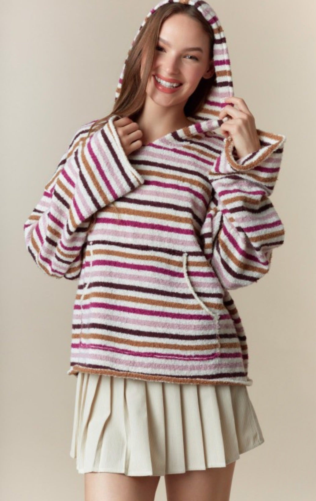 ACADIA STRIPED HOODIE