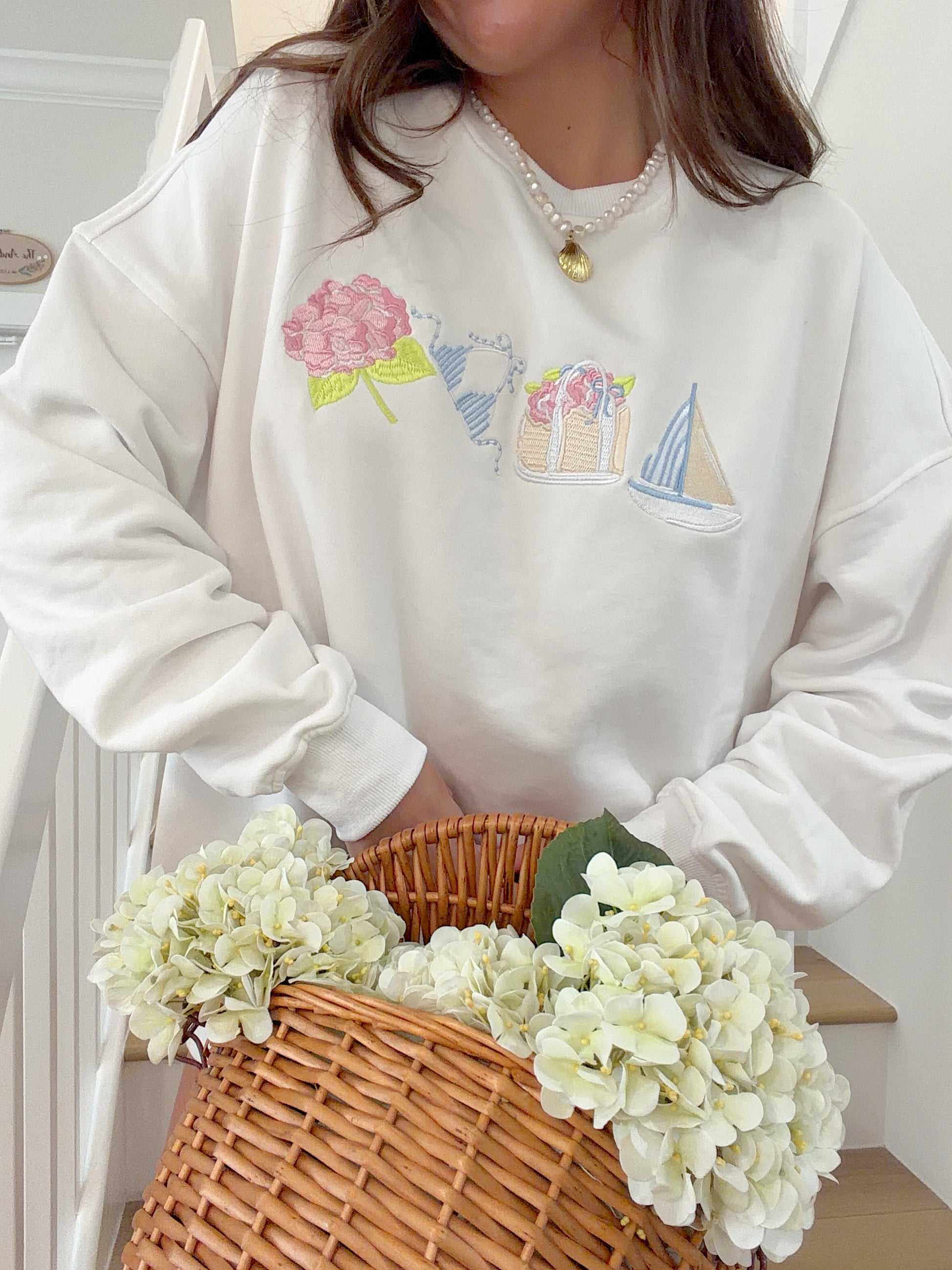 Nantucket Embroidered Crew