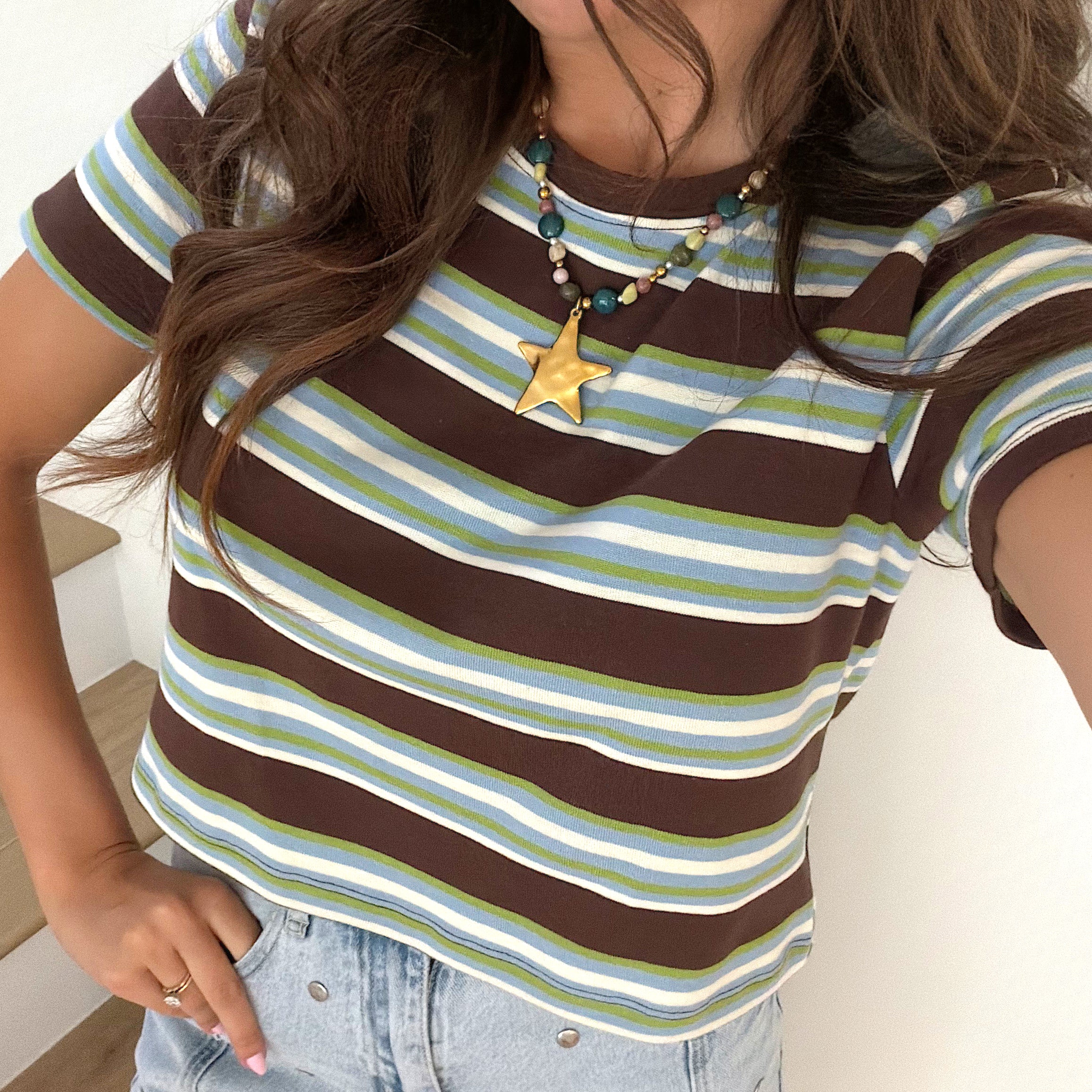 Mint Chip Stripe Tee